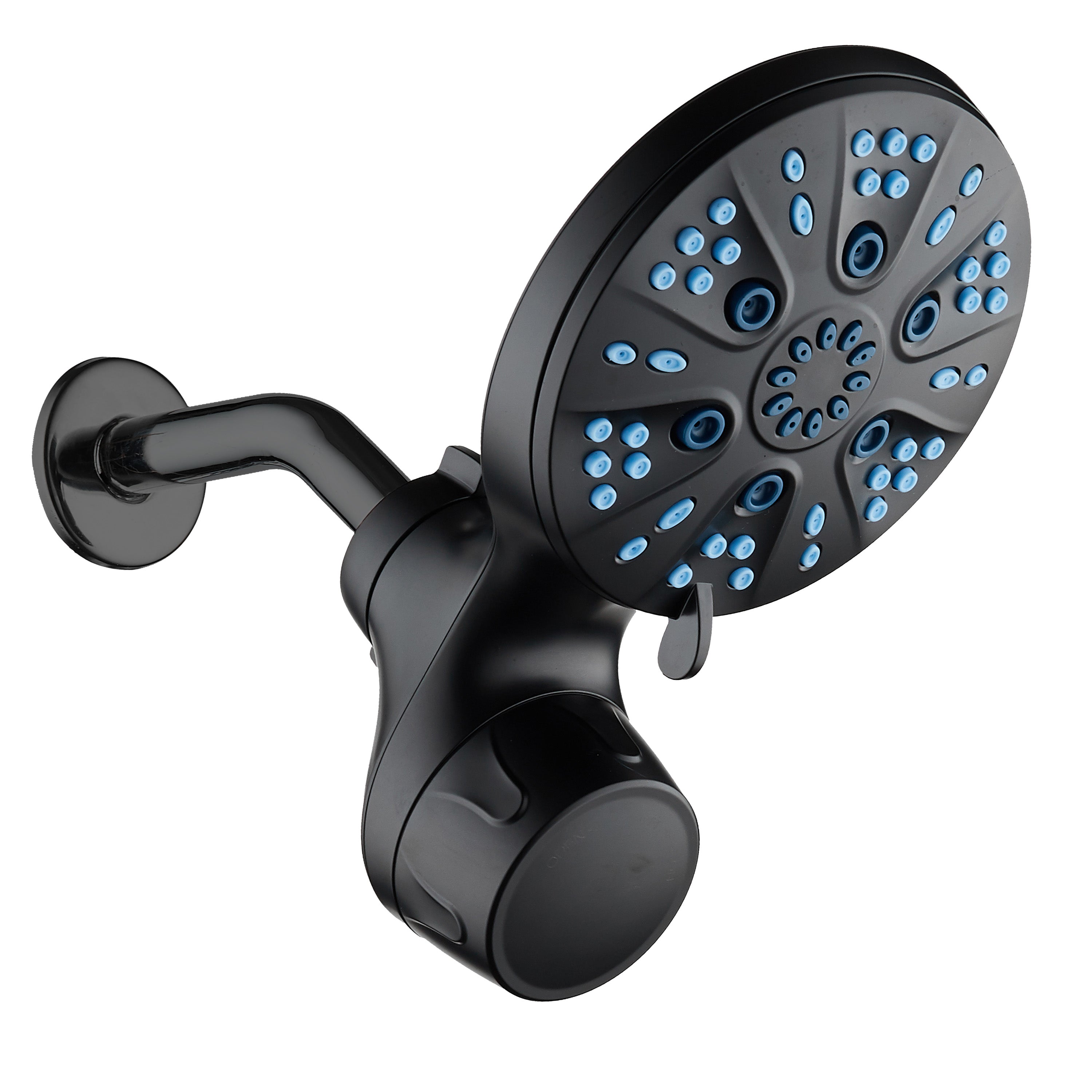 Raised 6-setting 6" Rain Showerhead with Built-in Shower Filter & Antimicrobial KDF Cartridge