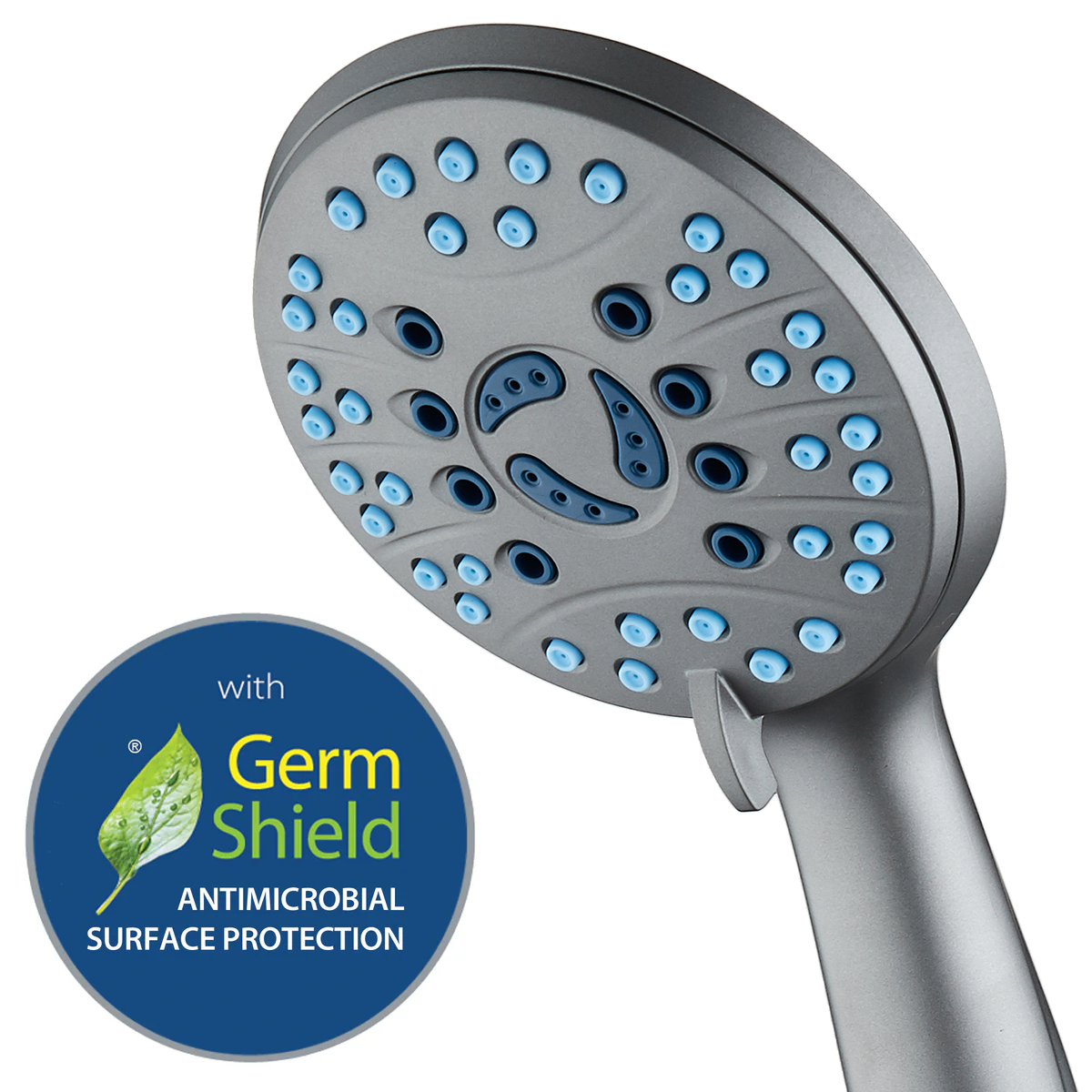 High-pressure 8-setting Hand Shower with Patented 2-mode Power Wash & Bonus Wall Bracket