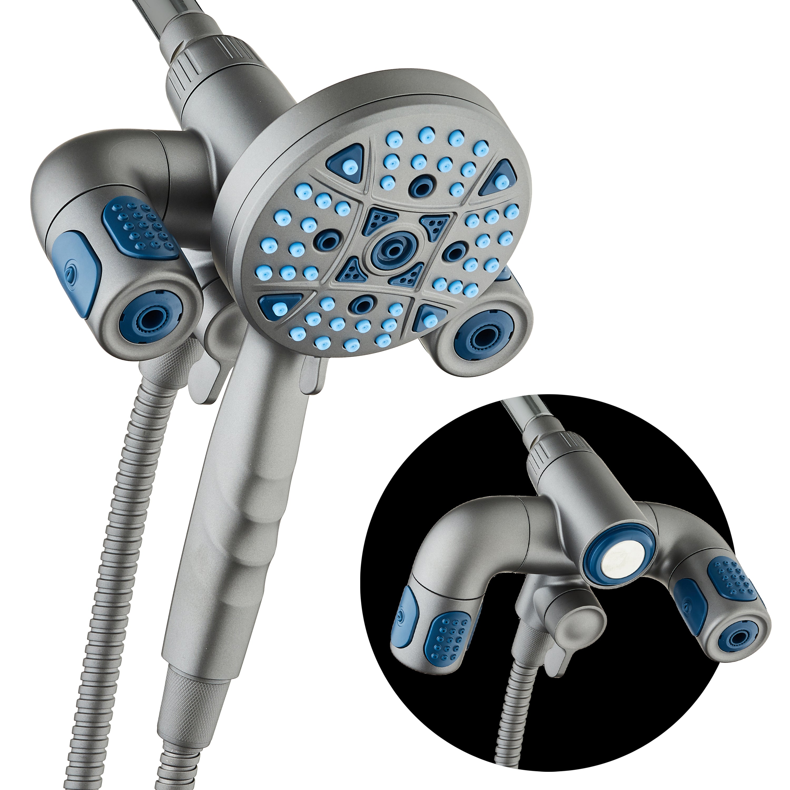Polaris 208-setting 3-way Shower Combo with Adjustable Hydro Arms & Magnetic Docking