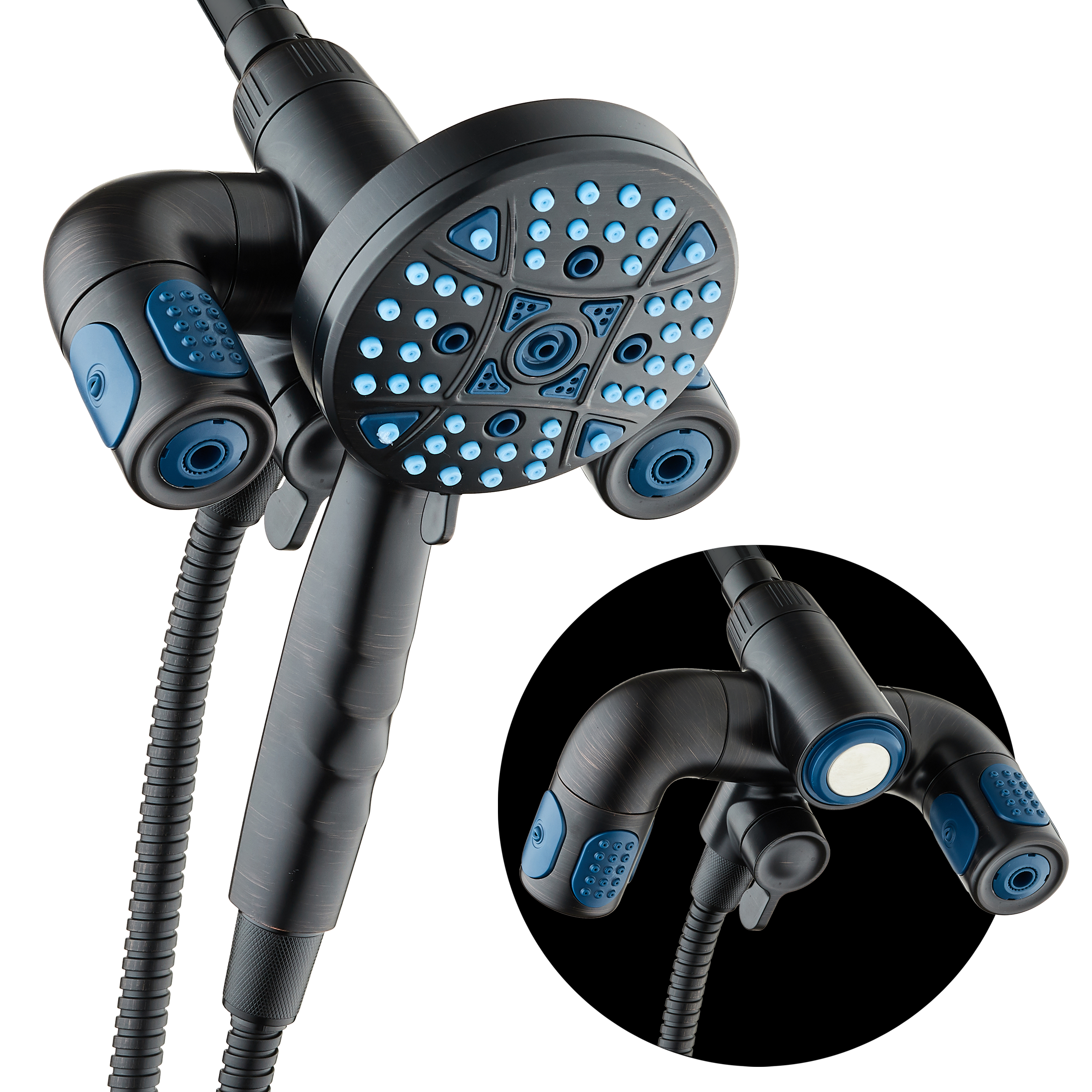 Polaris 208-setting 3-way Shower Combo with Adjustable Hydro Arms & Magnetic Docking
