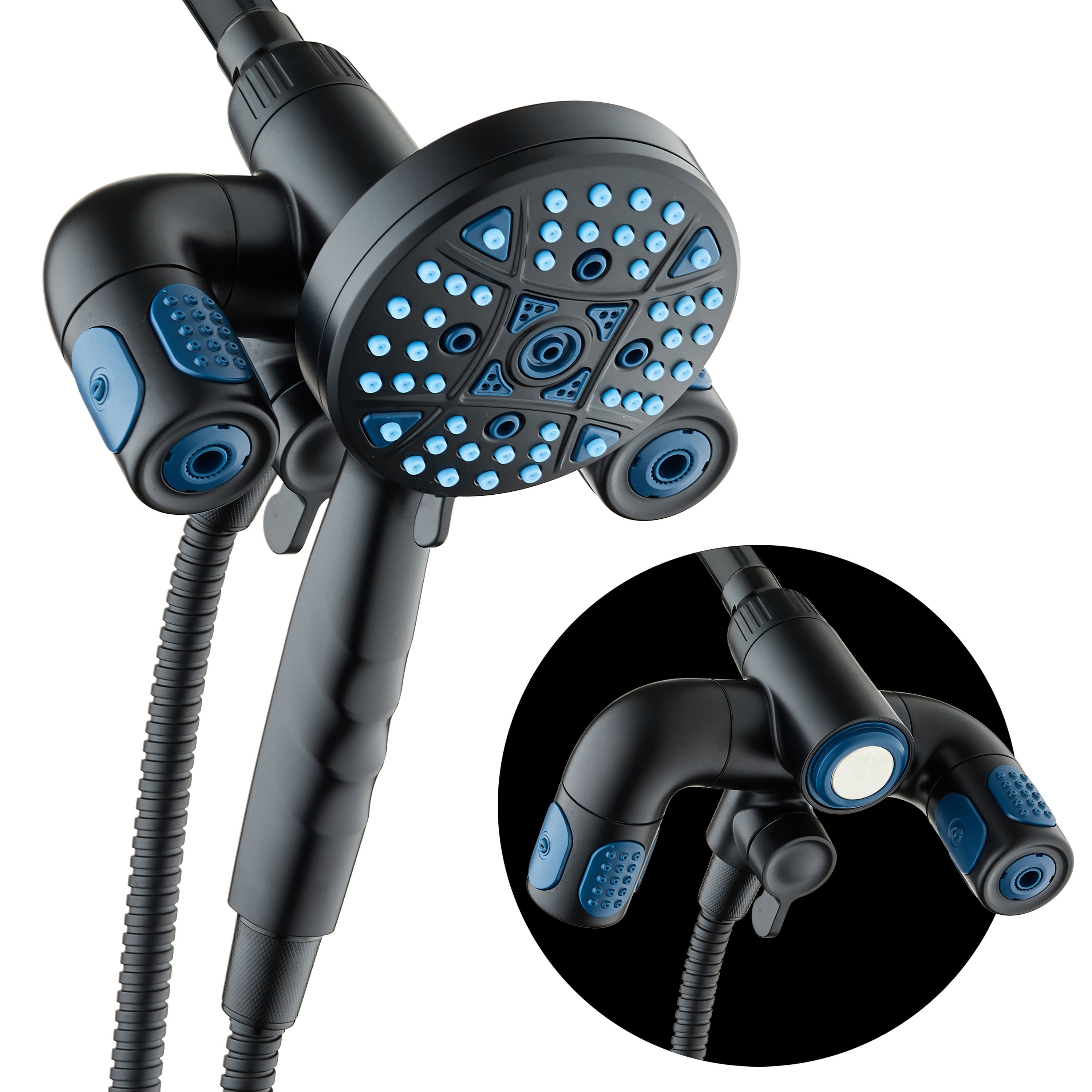 Polaris 208-setting 3-way Shower Combo with Adjustable Hydro Arms & Magnetic Docking