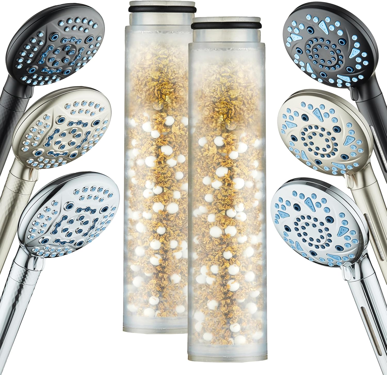 High-impact Enriched American KDF Hand Shower Filter 2-pack Replacement Cartridges