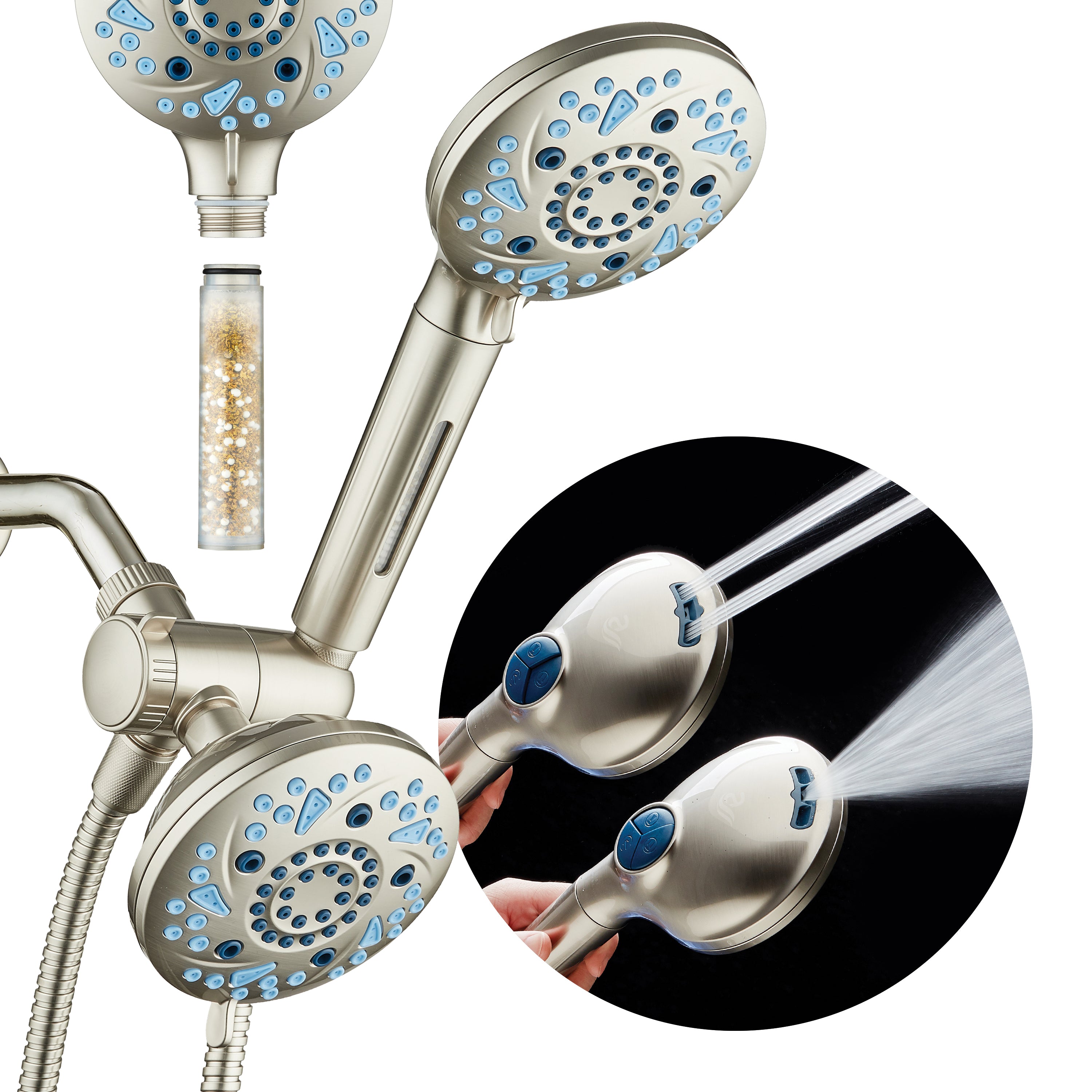 3.0 All-in-One 82-setting 4-way Twin Combo with Shower Filter & 2-mode Power Wash