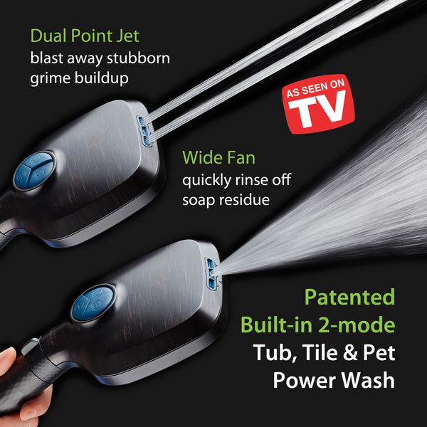 4X Series All-in-One 10-setting Hand Shower with Shower Filter, 2-mode Power Wash & Water Pressure Control