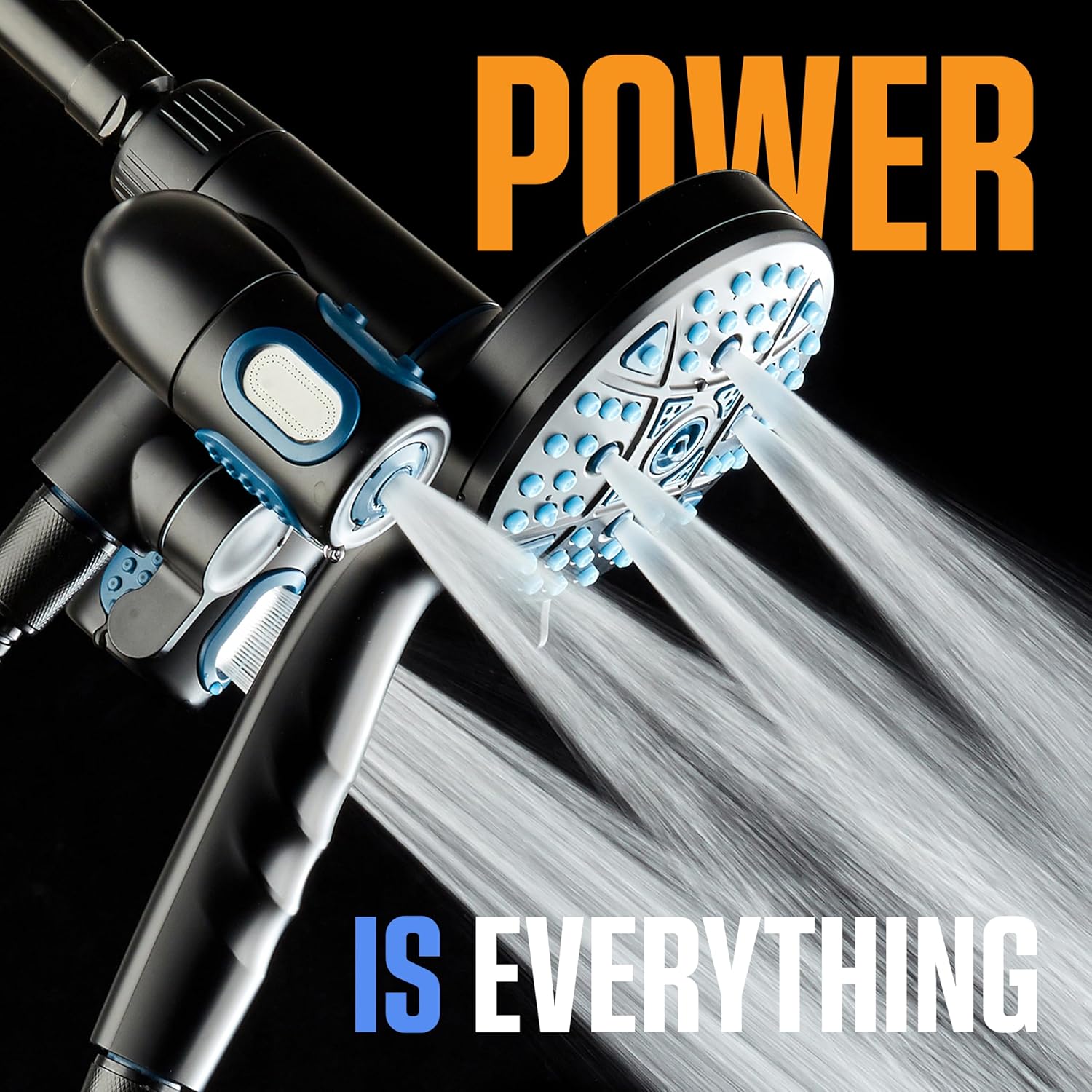 Polaris 208-setting 3-way Shower Combo with Adjustable Hydro Arms & Magnetic Docking