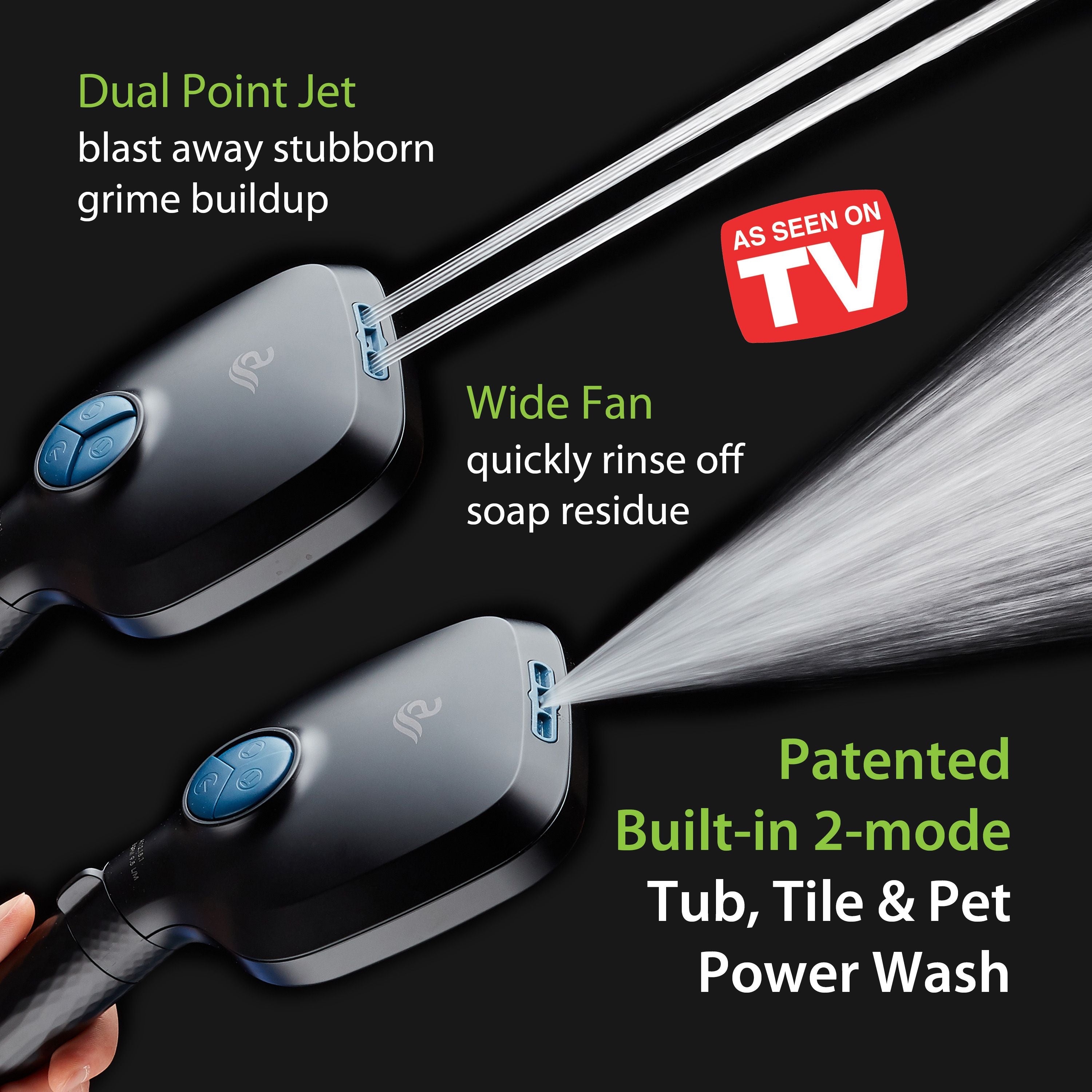 4X Series All-in-One 10-setting Hand Shower with Shower Filter, 2-mode Power Wash & Water Pressure Control