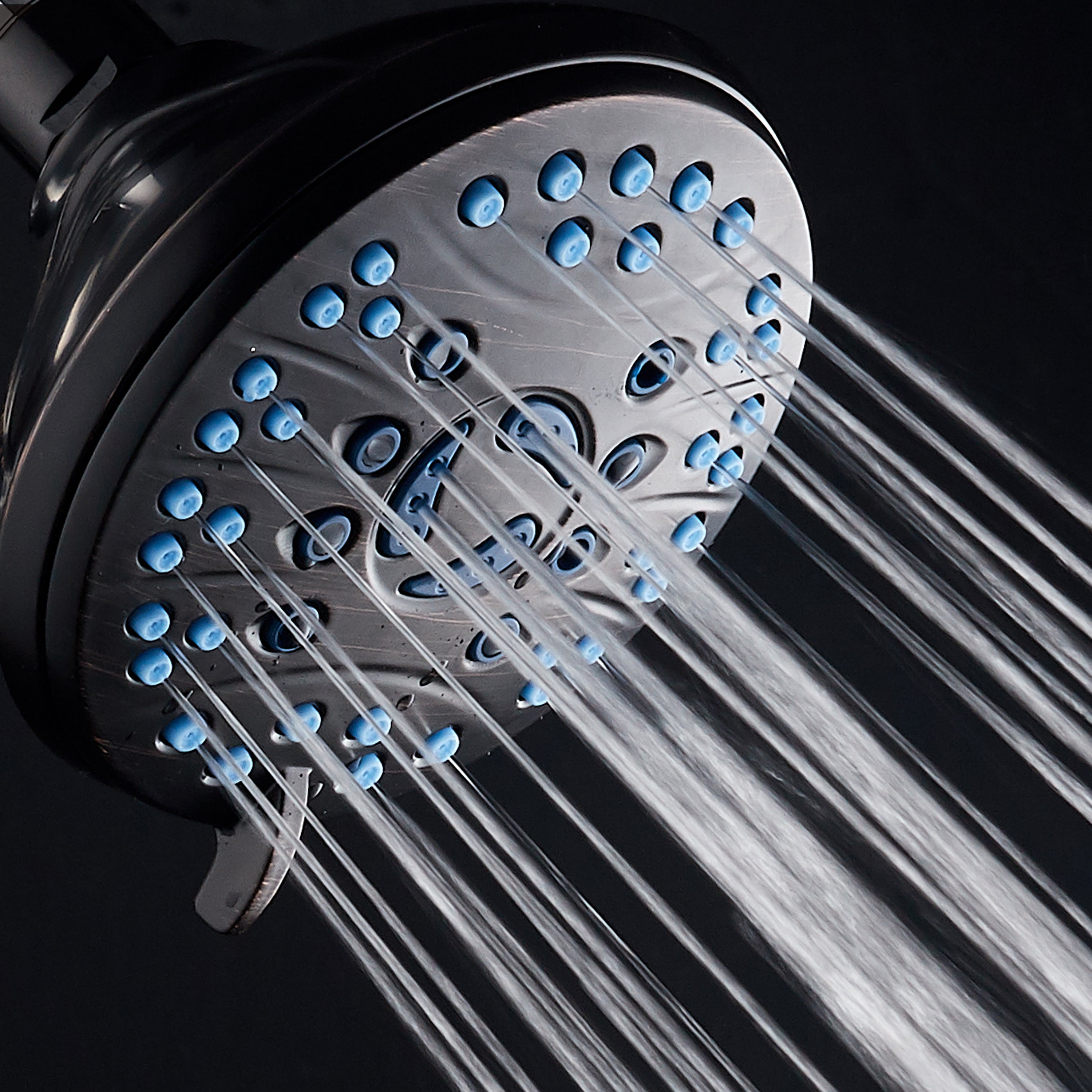 Ultra-Luxury 6-setting Overhead Shower Head with Antimicrobial Anti-clog Nozzles