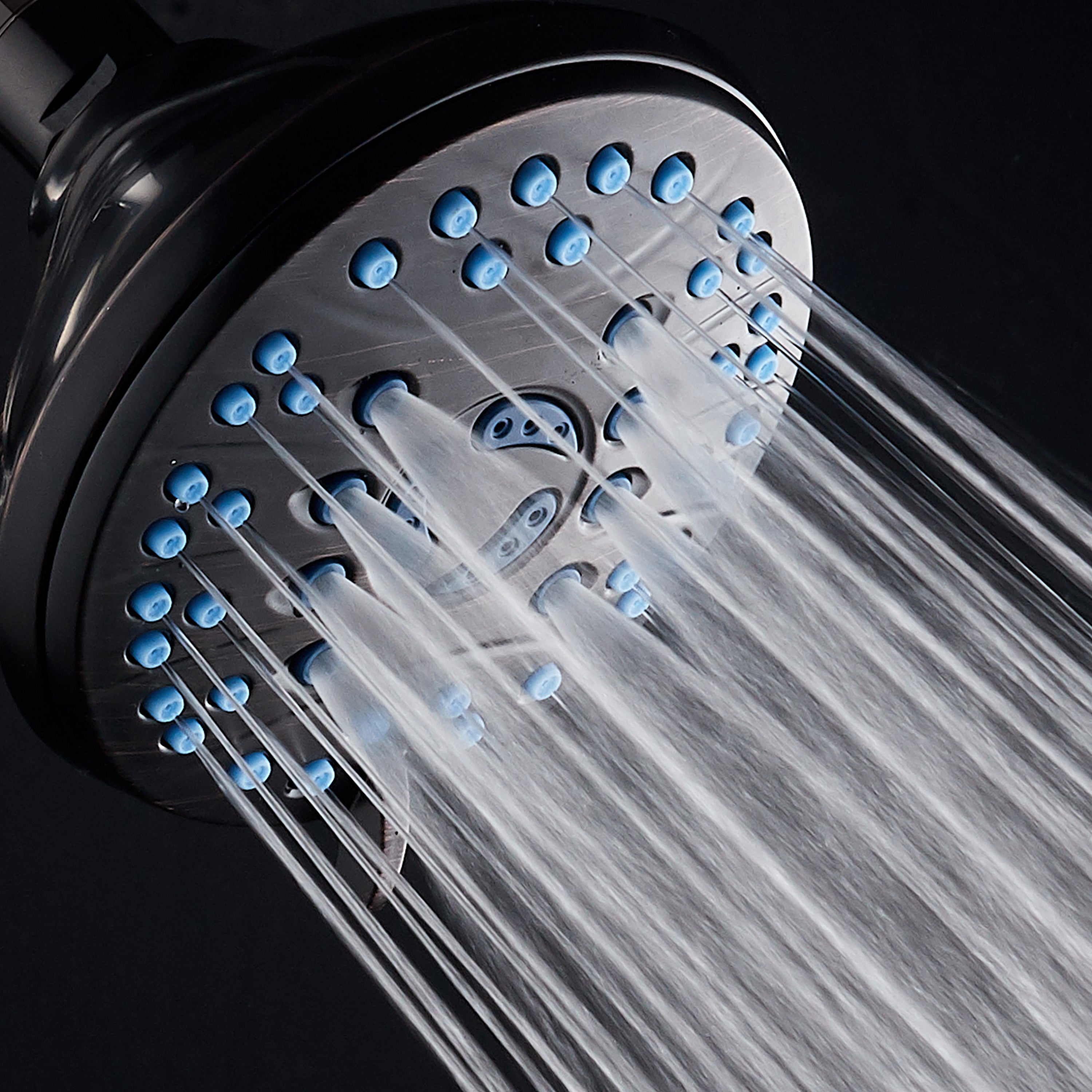 Ultra-Luxury 6-setting Overhead Shower Head with Antimicrobial Anti-clog Nozzles