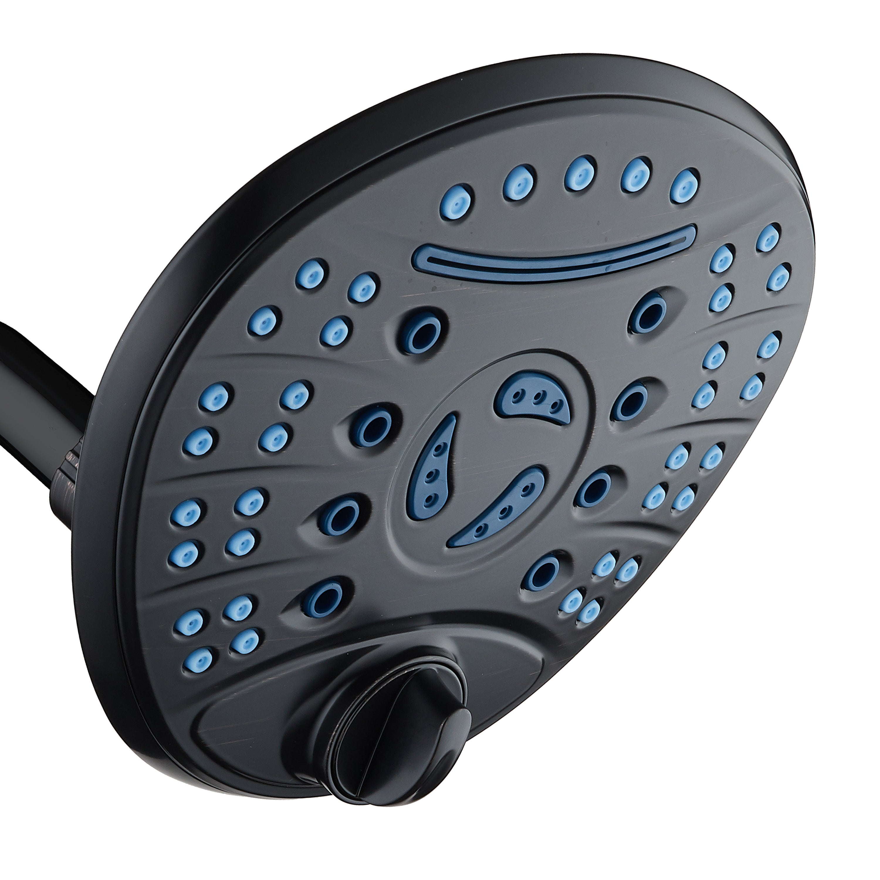 Ultra-Luxury 8-setting 7" Rainfall Shower Head with Antimicrobial Anti-clog Nozzles