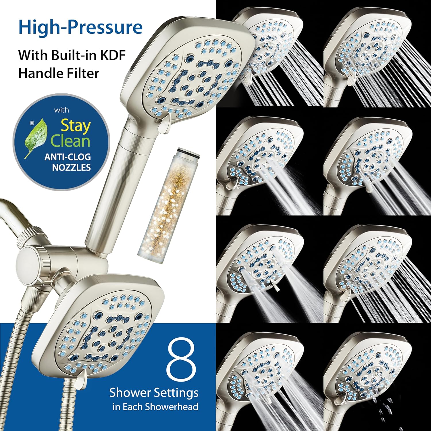 4X All-in-One 82-setting 4-way Twin Combo with Shower Filter & 2-mode Power Wash