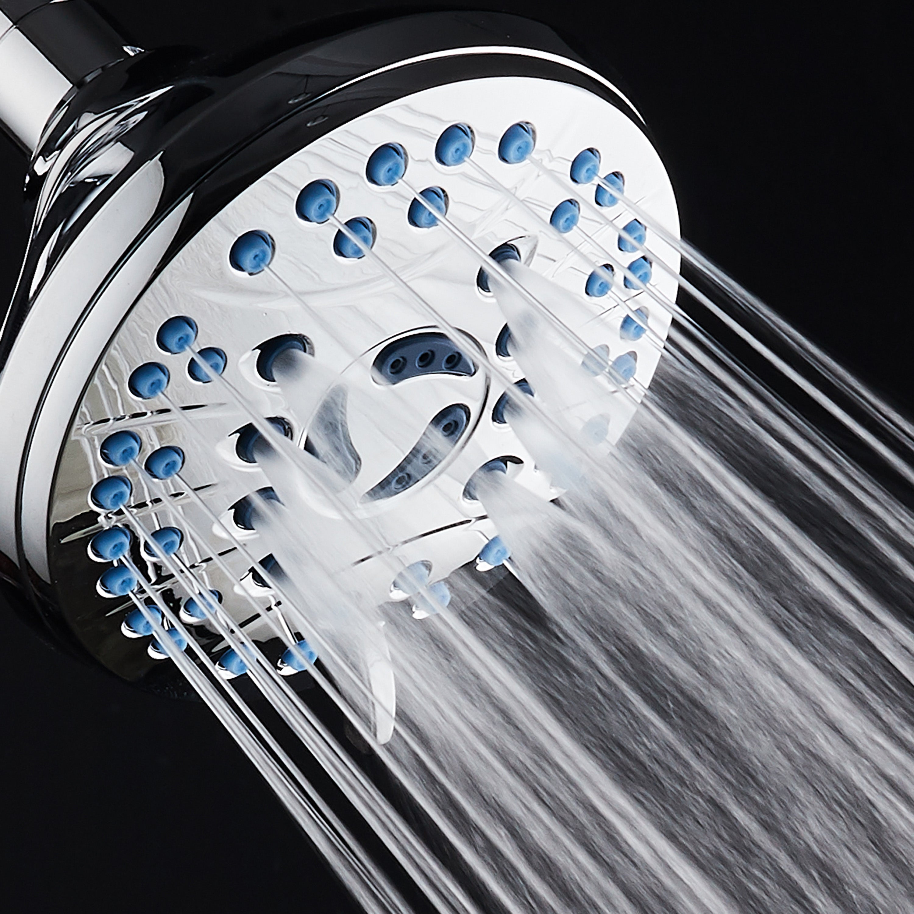 Ultra-Luxury 6-setting Overhead Shower Head with Antimicrobial Anti-clog Nozzles