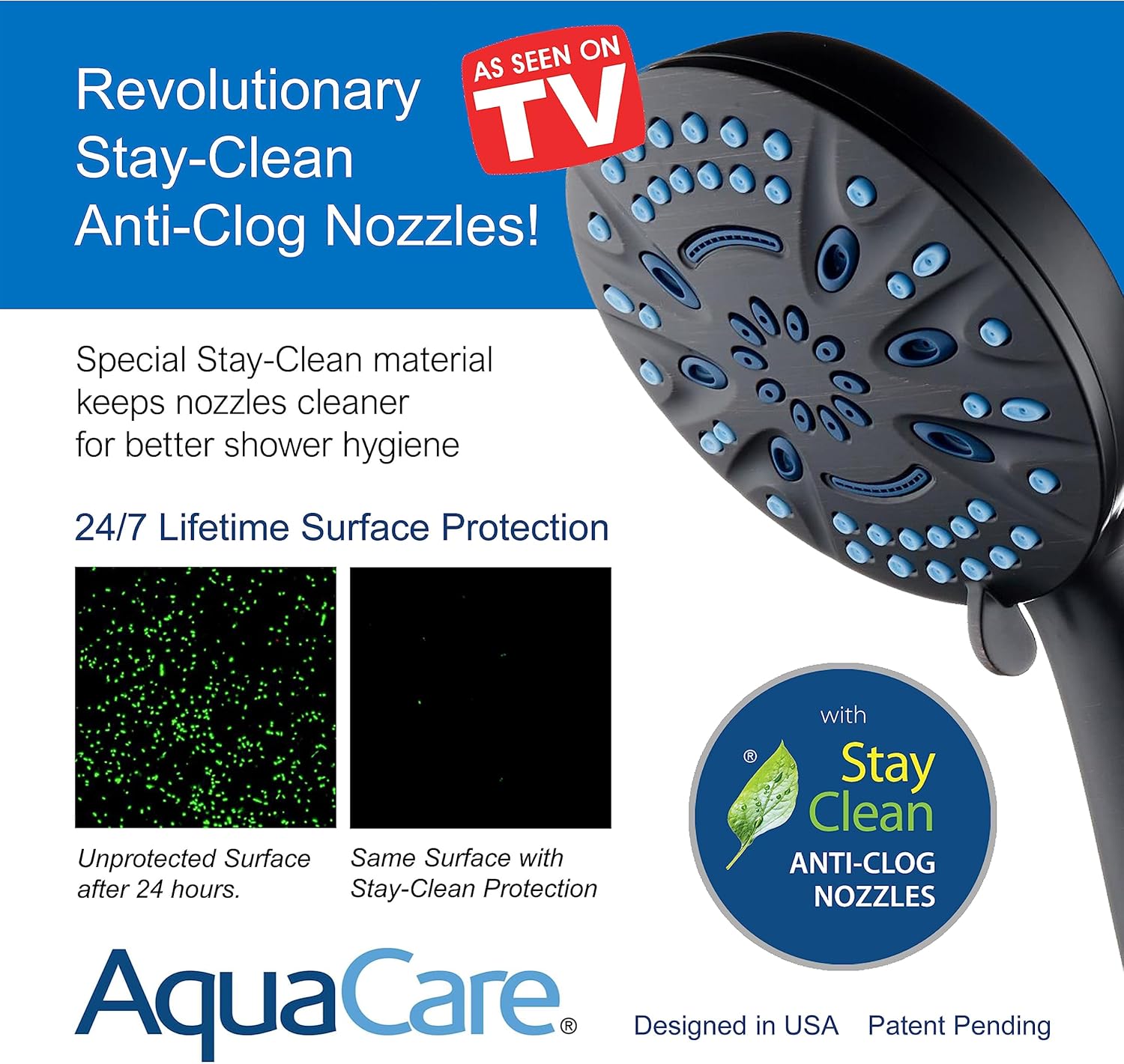 Magneton® 8-setting 5" Face Hand Shower with 2-way High/Low Magnetic Docking