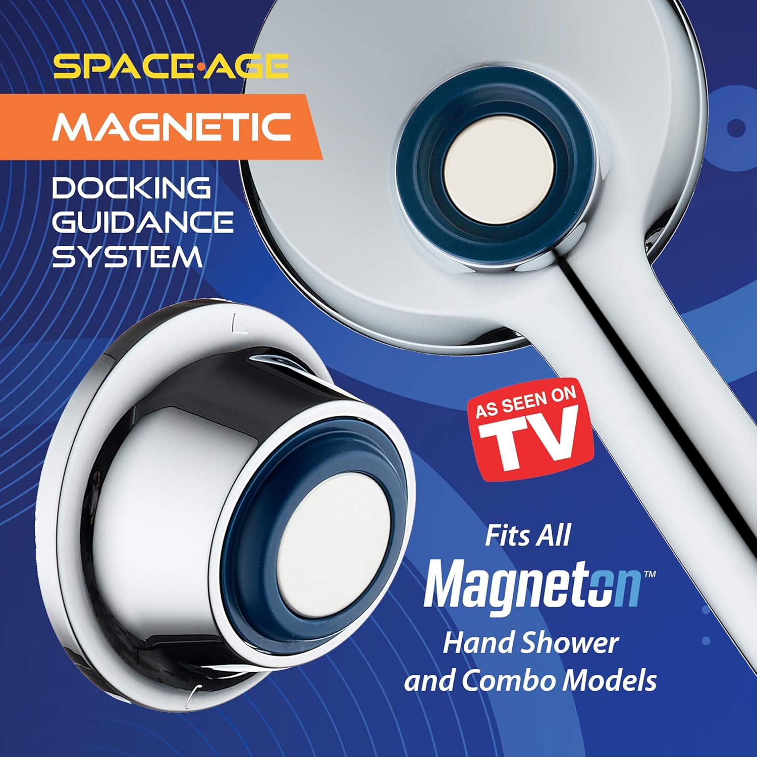 Instant Mount Go-Anywhere Magnetic Docking Wall Bracket for Magneton® Hand Showers & Combos