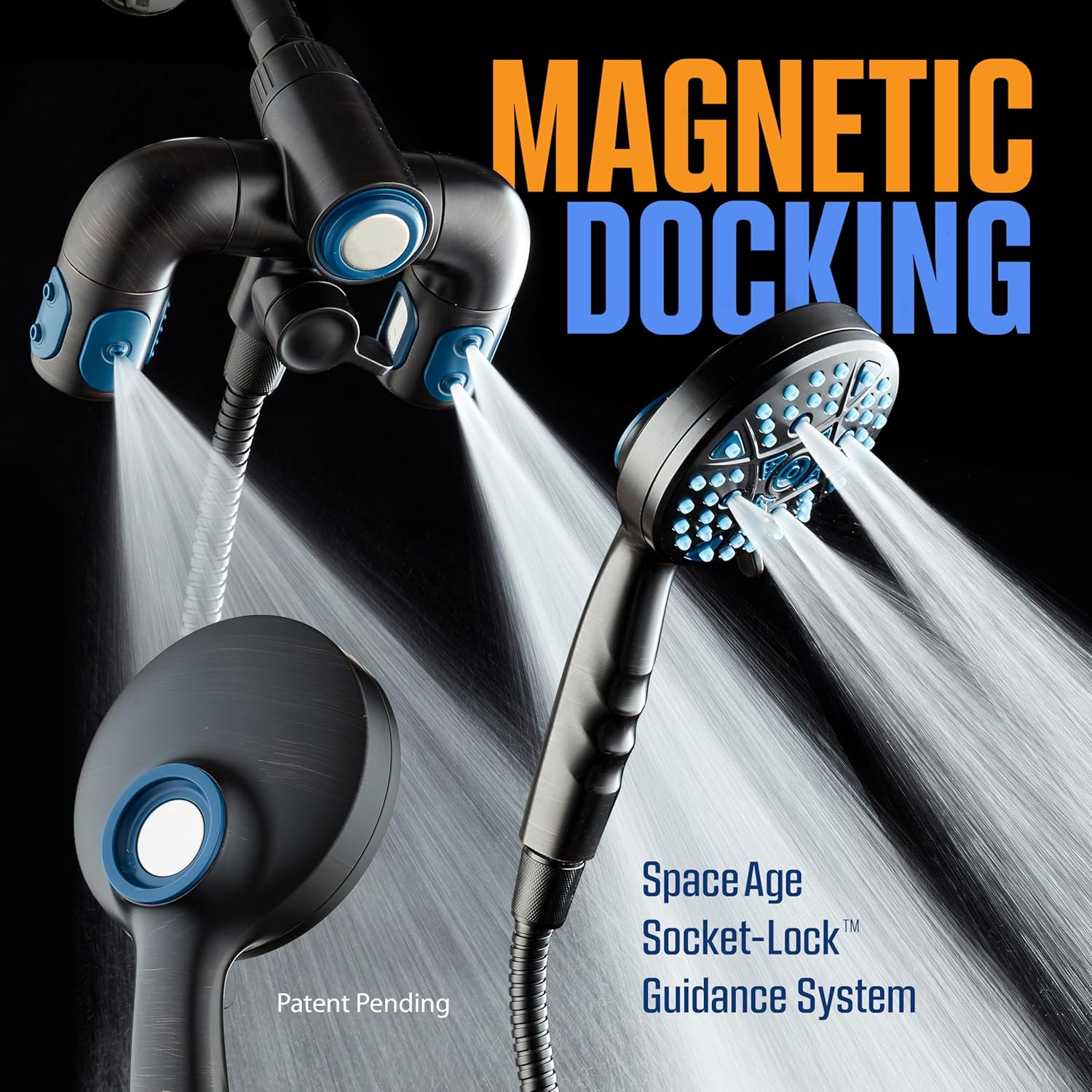 Polaris 208-setting 3-way Shower Combo with Adjustable Hydro Arms & Magnetic Docking