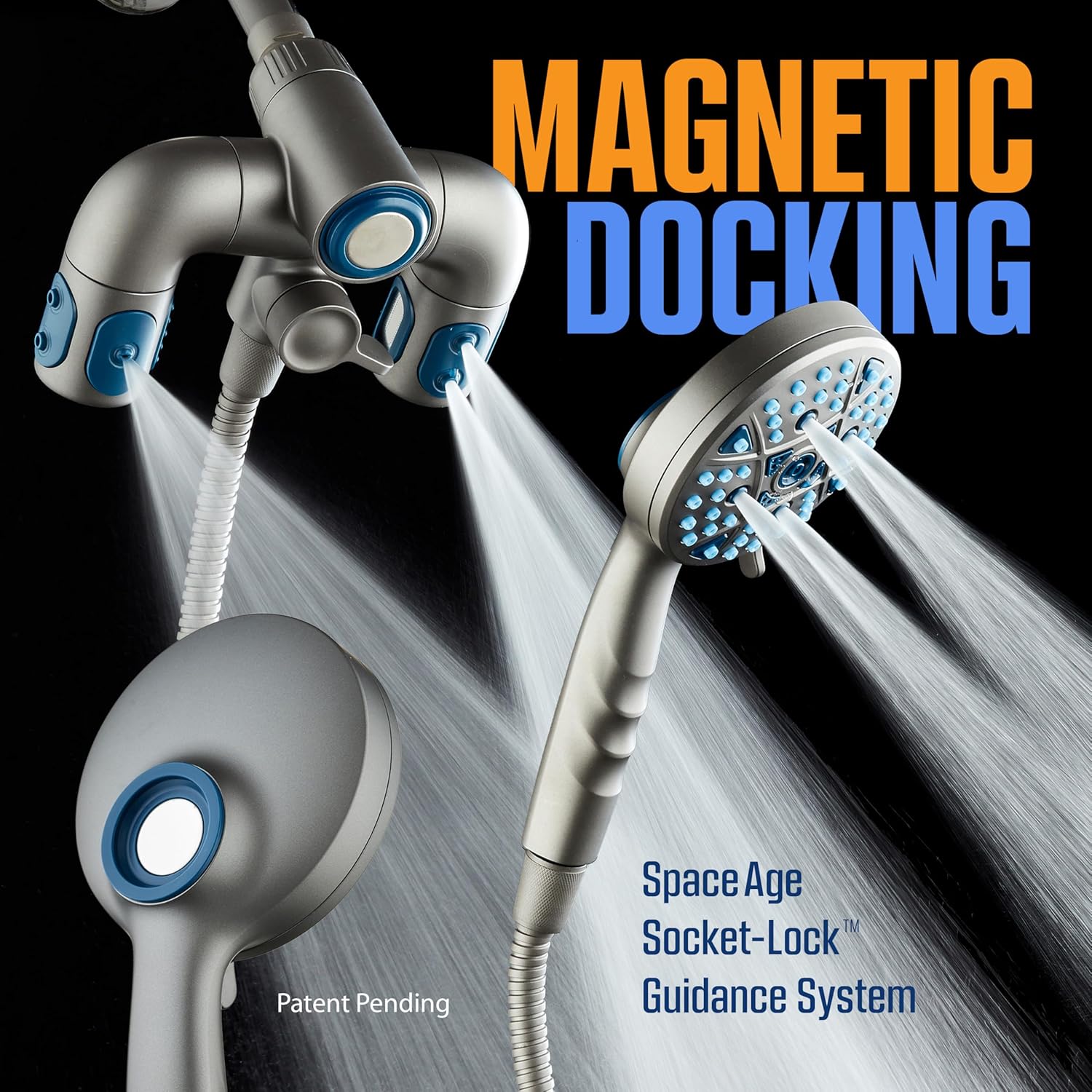 Polaris 208-setting 3-way Shower Combo with Adjustable Hydro Arms & Magnetic Docking