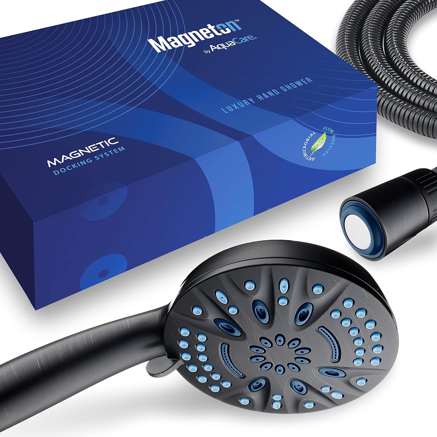 Magneton® 8-setting 5" Face Hand Shower with 2-way High/Low Magnetic Docking