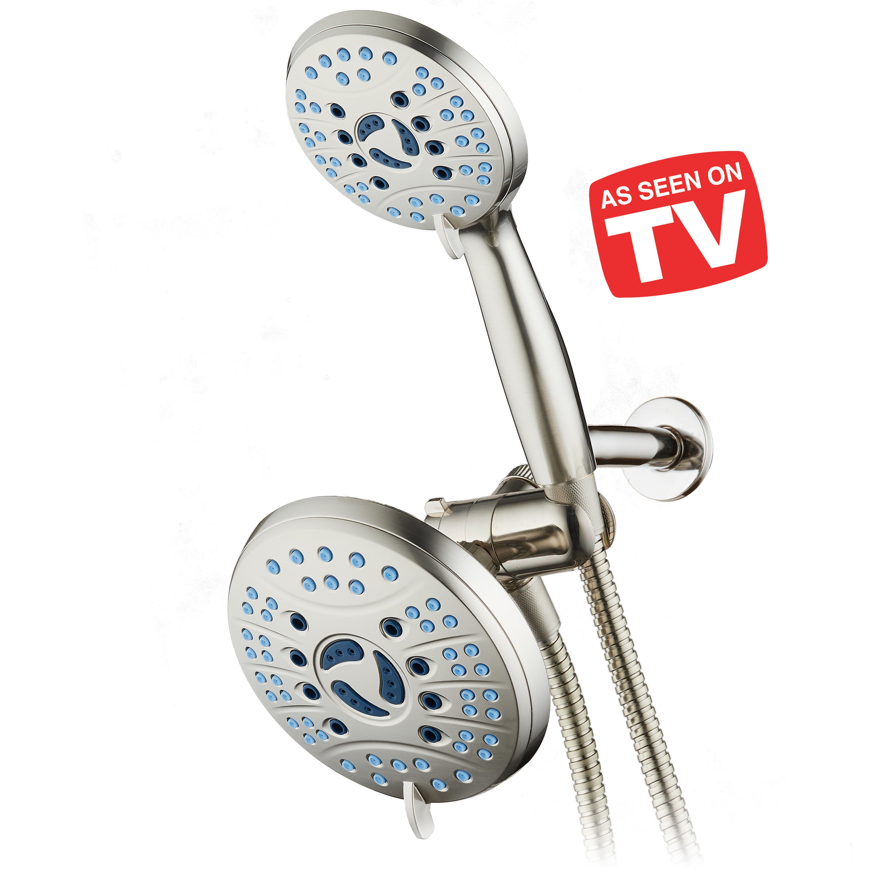 High-pressure 50-setting 3-way Rain Shower Combo with Patented 2-mode Power Wash & Bonus Wall Bracket