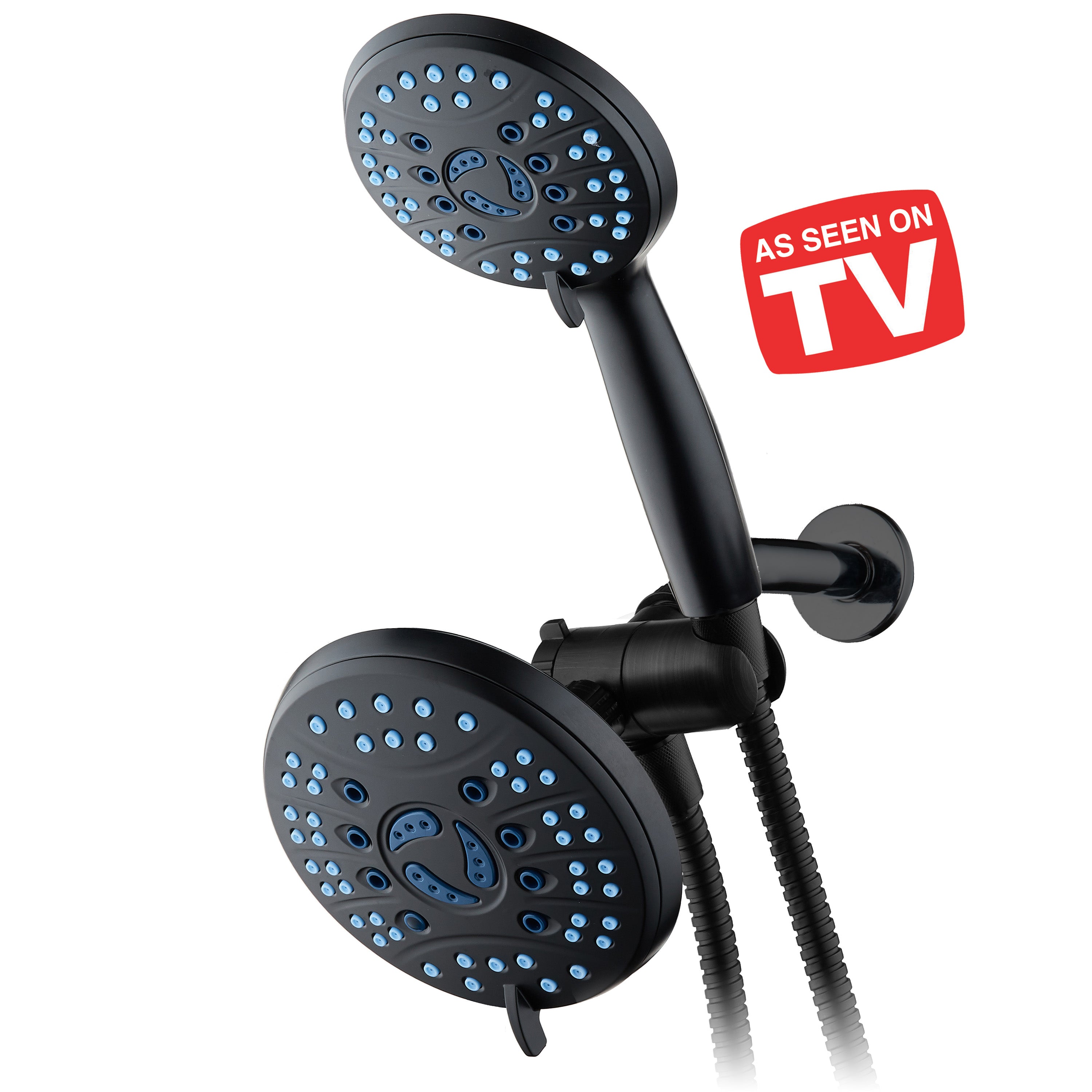 High-pressure 50-setting 3-way Rain Shower Combo with Patented 2-mode Power Wash & Bonus Wall Bracket