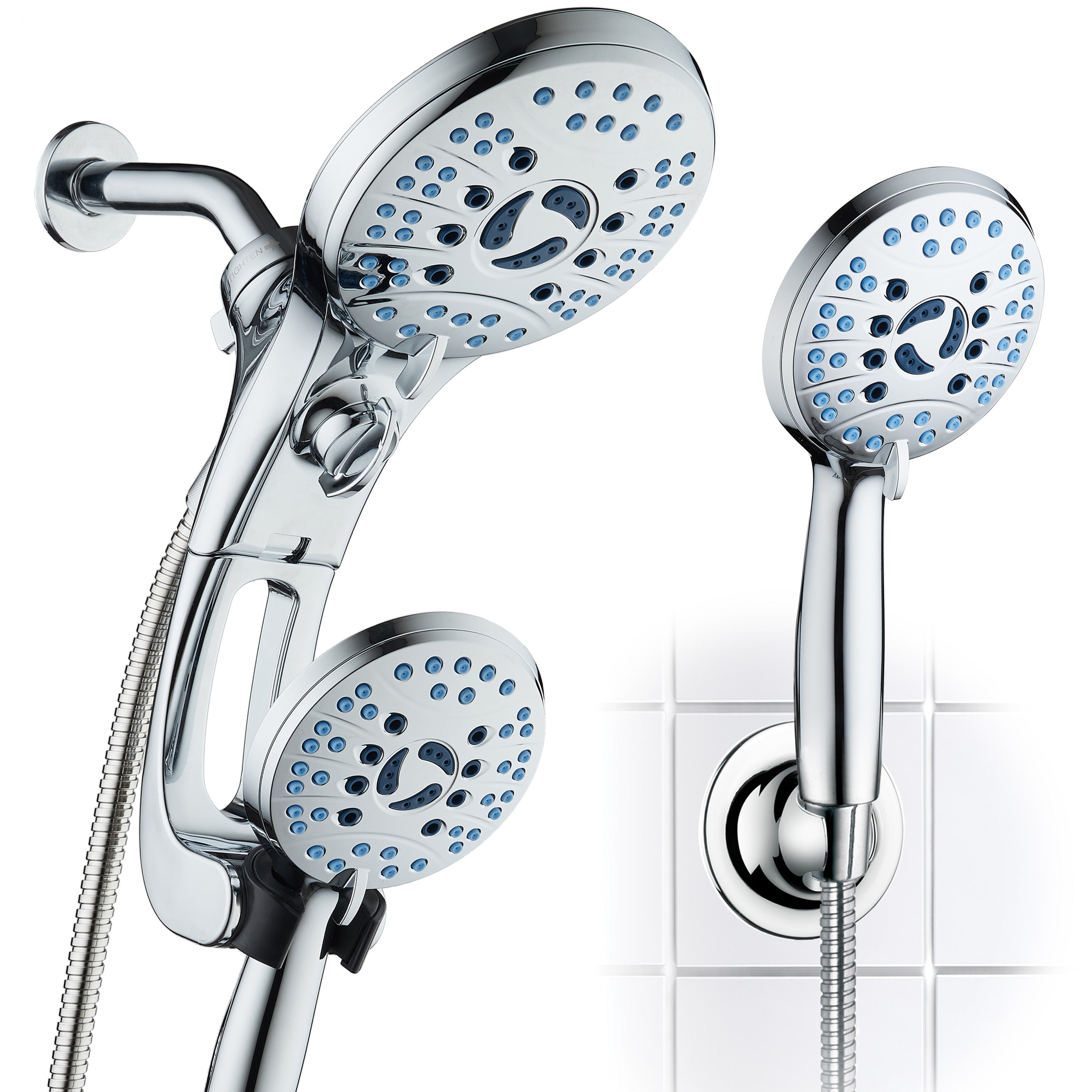 50-setting 3-way 2-in-1 Shower System with Adjustable Arm & Patented 2-mode Power Wash