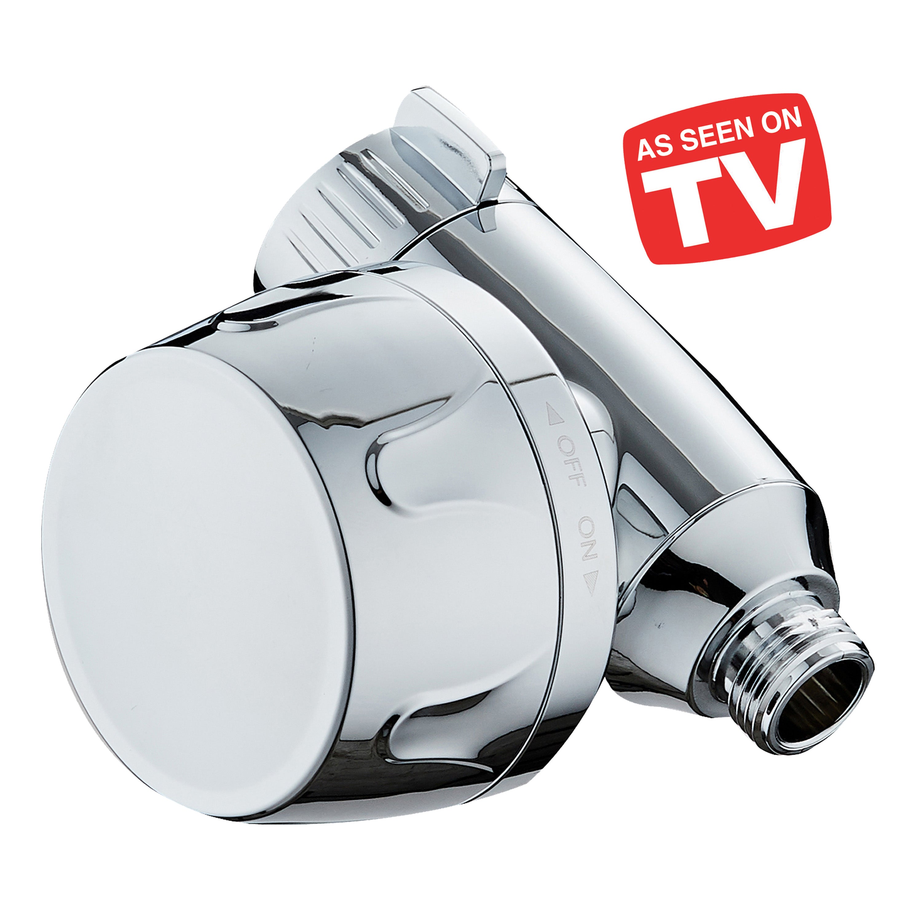 Instant-reload Universal Shower Filter with ON/OFF Filtration Modes & Antimicrobial KDF Cartridge