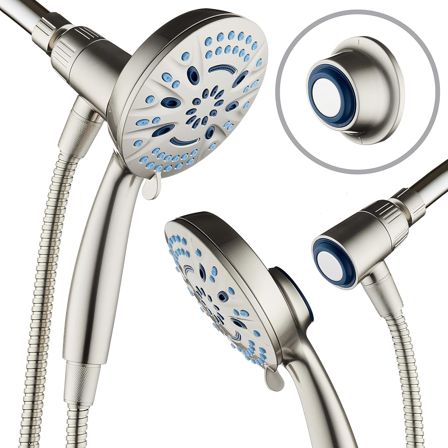 Magneton®  8-setting 5" Face Hand Shower with 2-way High/Low Magnetic Docking