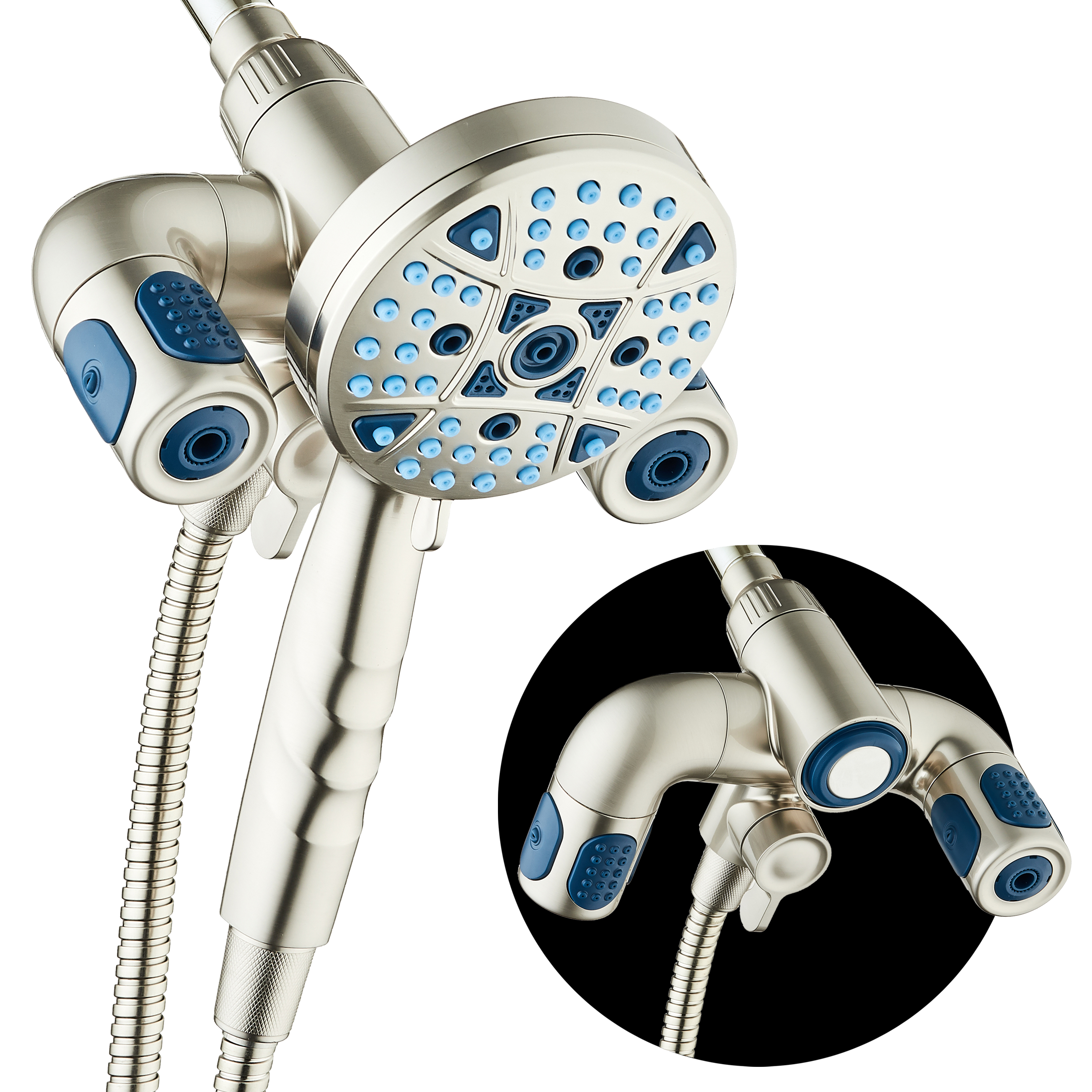 Polaris 208-setting 3-way Shower Combo with Adjustable Hydro Arms & Magnetic Docking