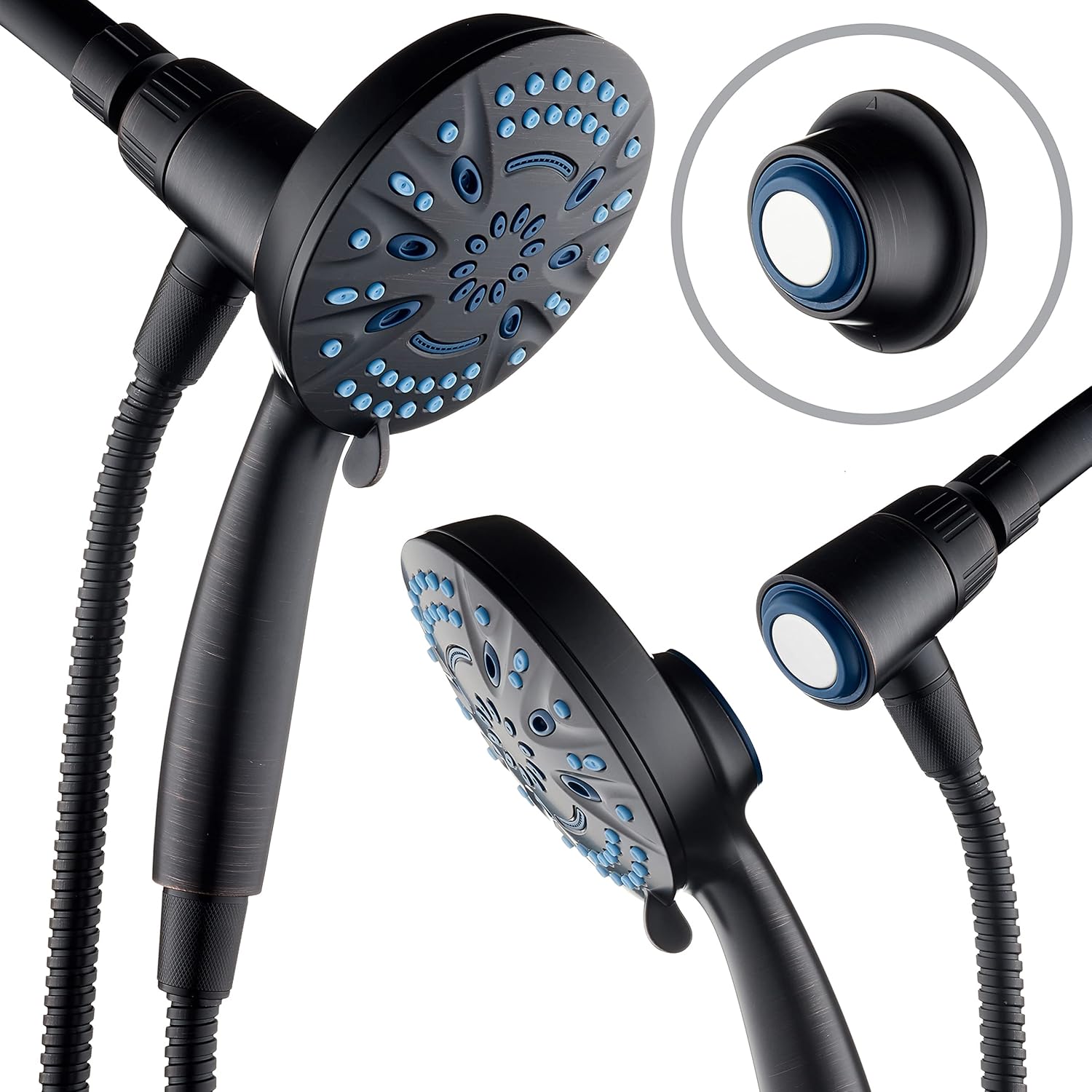 Magneton®  8-setting 5" Face Hand Shower with 2-way High/Low Magnetic Docking