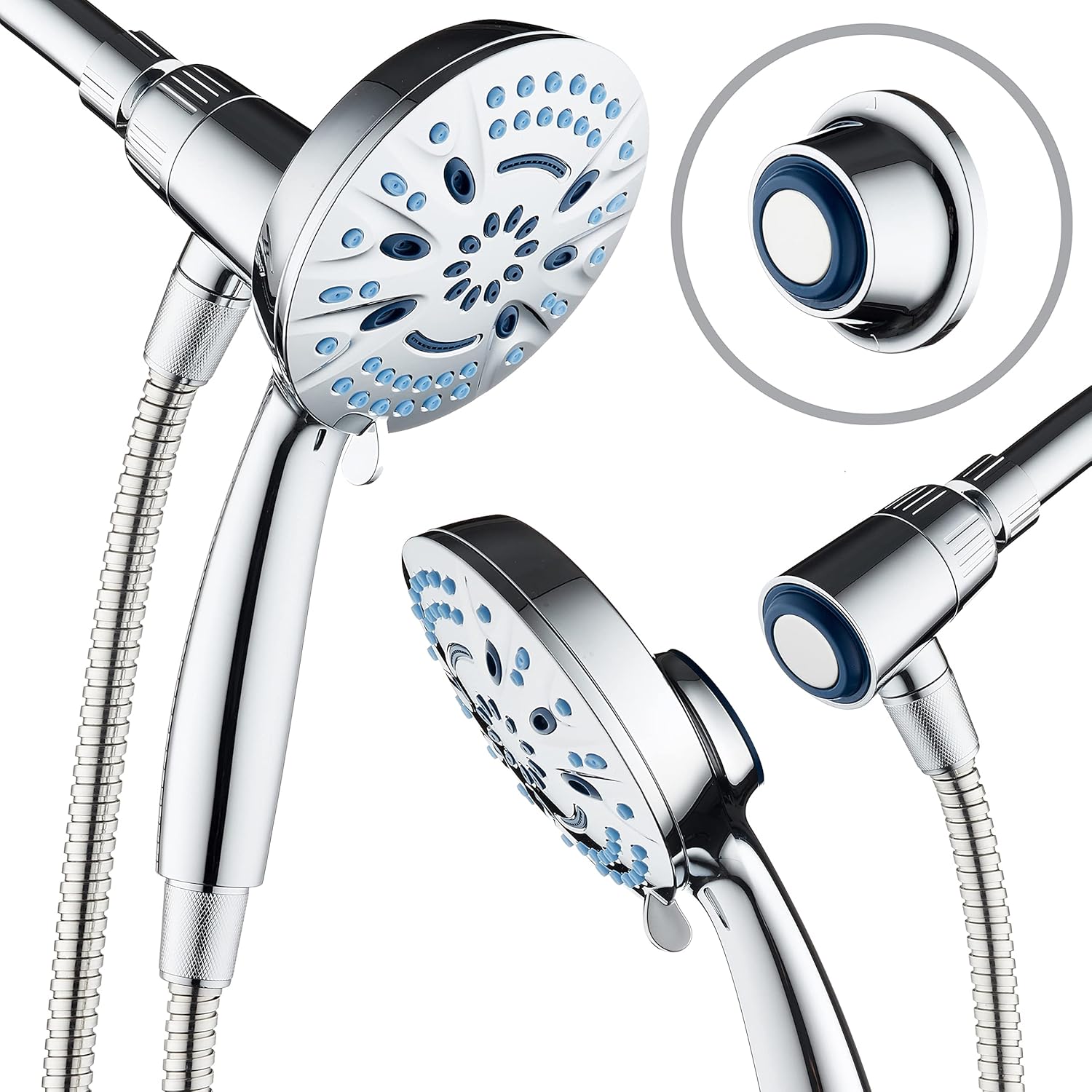 Magneton®  8-setting 5" Face Hand Shower with 2-way High/Low Magnetic Docking
