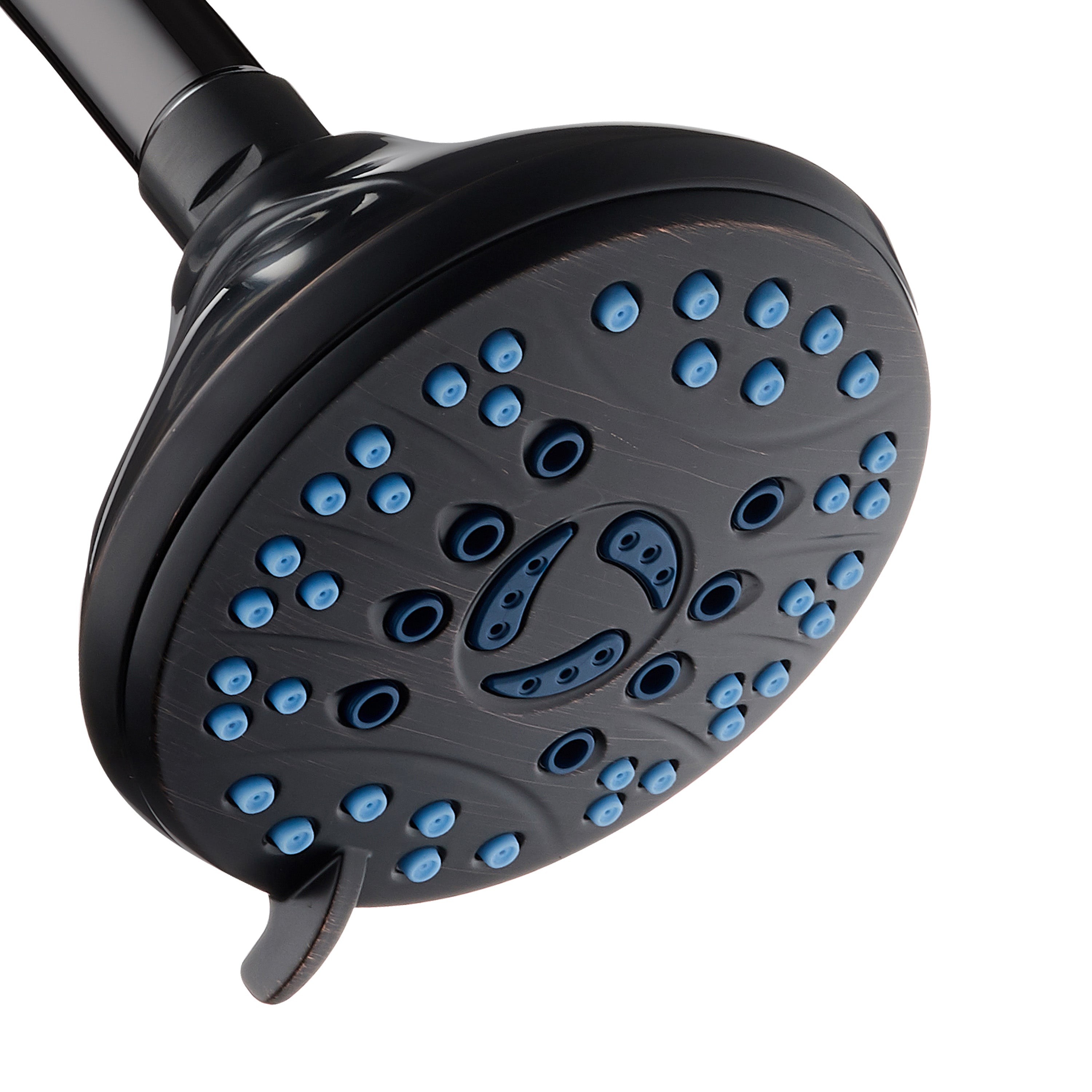 Ultra-Luxury 6-setting Overhead Shower Head with Antimicrobial Anti-clog Nozzles