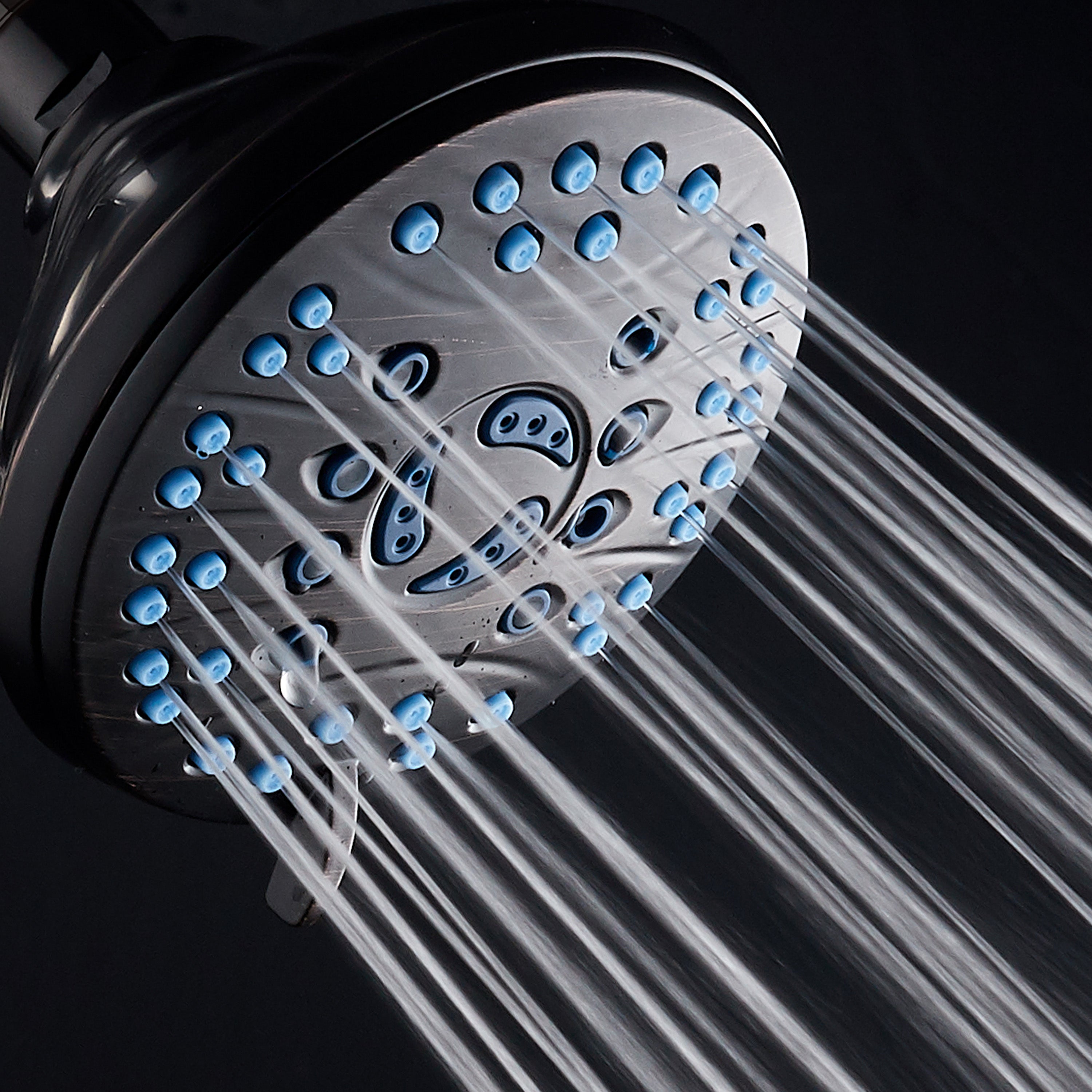 Ultra-Luxury 6-setting Overhead Shower Head with Antimicrobial Anti-clog Nozzles