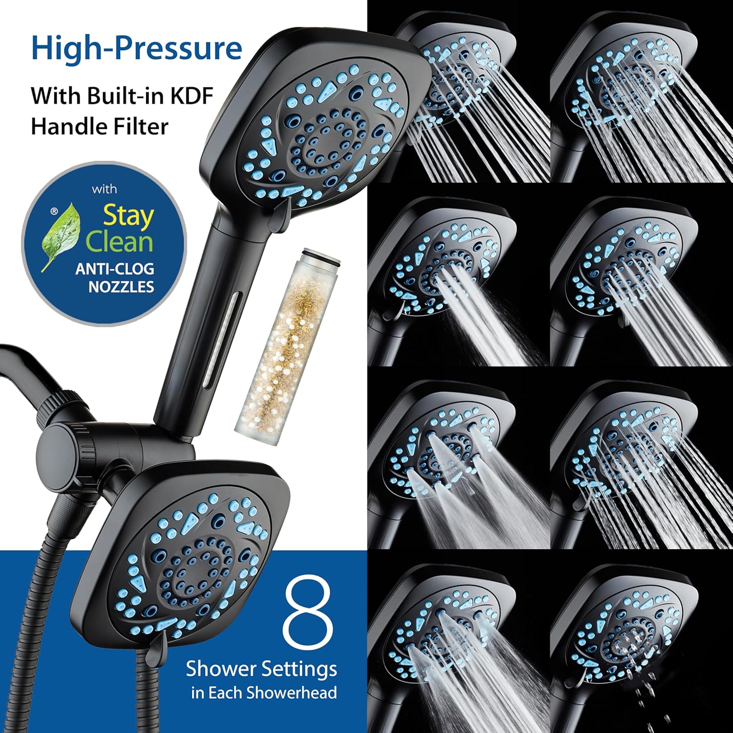 3.0 All-in-One 82-setting 4-way Twin Combo with Shower Filter & 2-mode Power Wash