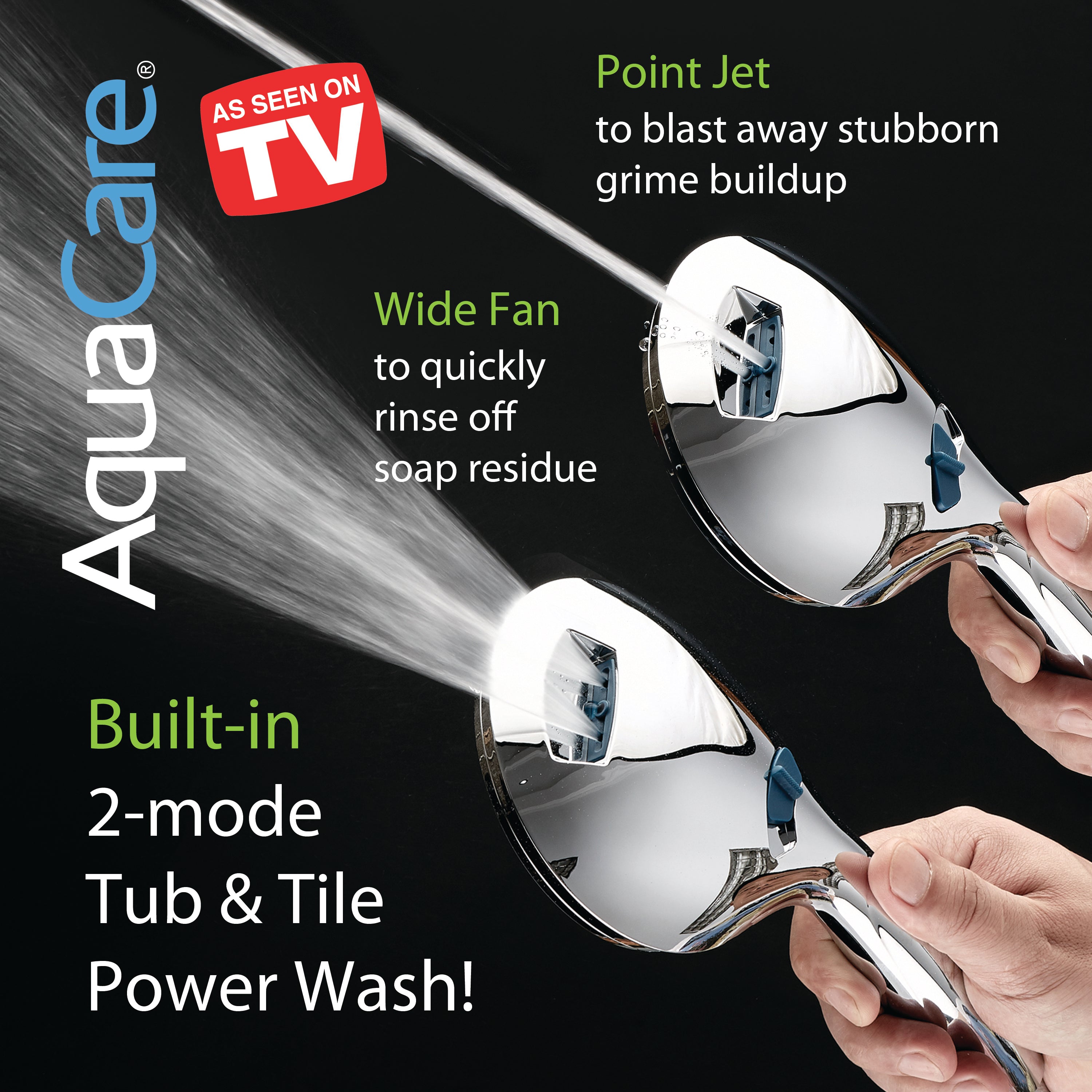 50-setting 3-way Twin Shower Combo with 2-mode Power Wash & Bonus Wall Bracket