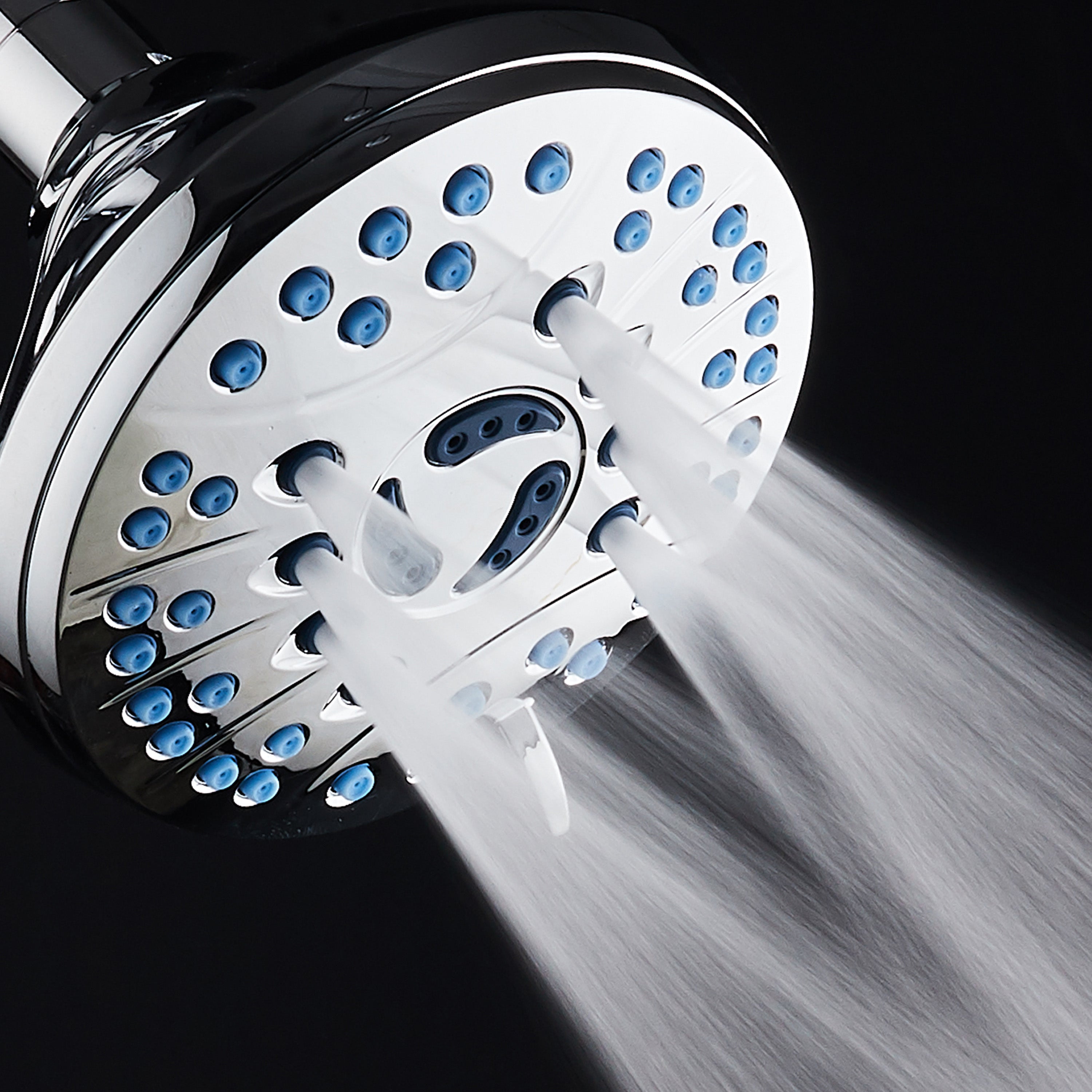 Ultra-Luxury 6-setting Overhead Shower Head with Antimicrobial Anti-clog Nozzles