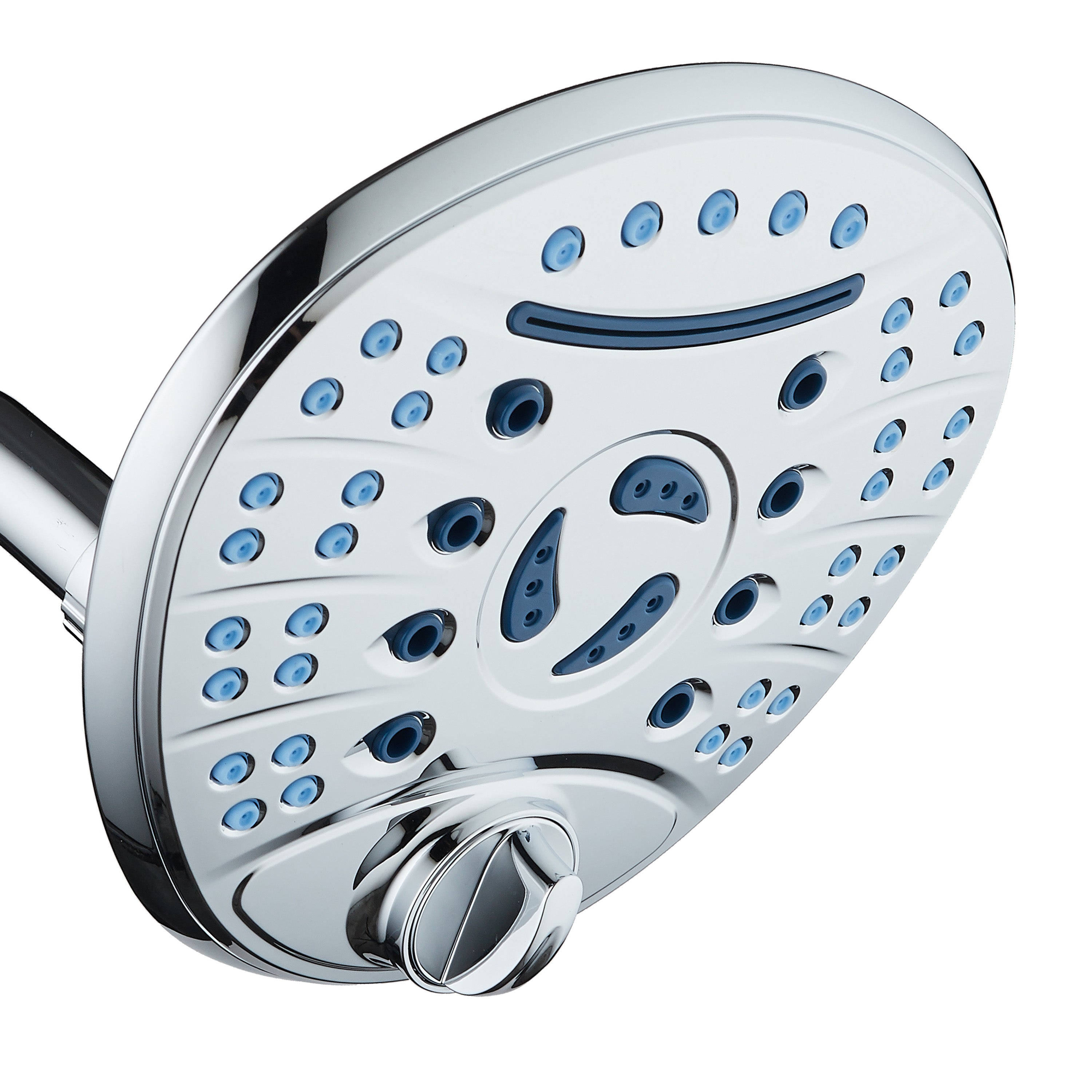 Ultra-Luxury 8-setting 7" Rainfall Shower Head with Antimicrobial Anti-clog Nozzles