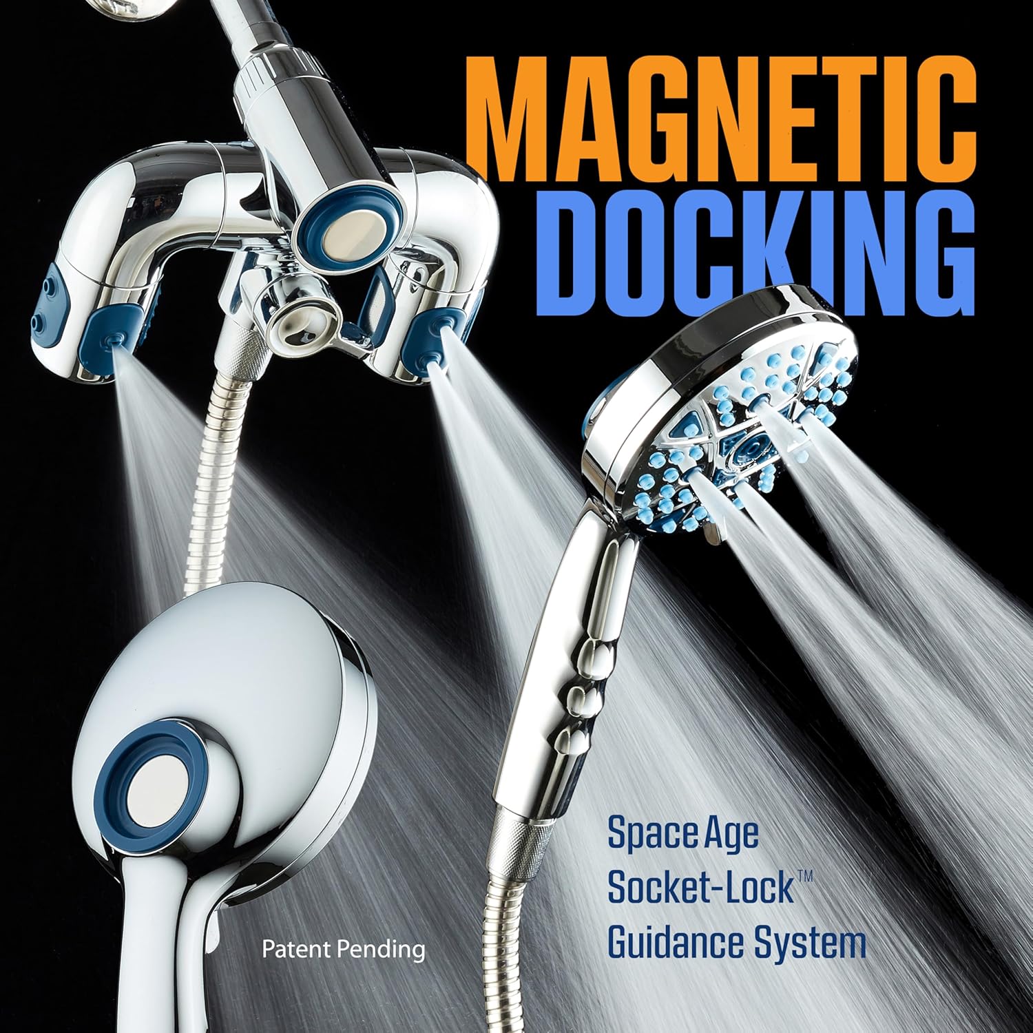 Polaris 208-setting 3-way Shower Combo with Adjustable Hydro Arms & Magnetic Docking