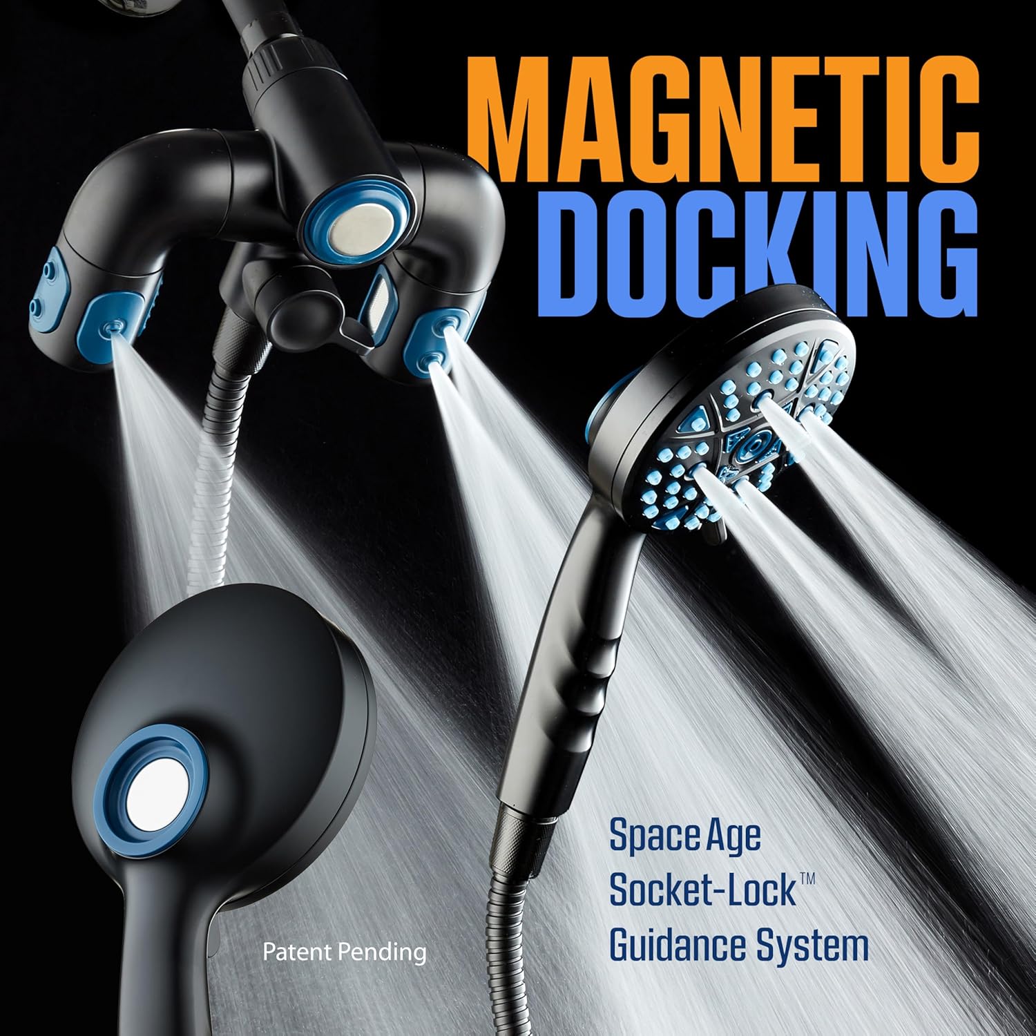 Polaris 208-setting 3-way Shower Combo with Adjustable Hydro Arms & Magnetic Docking