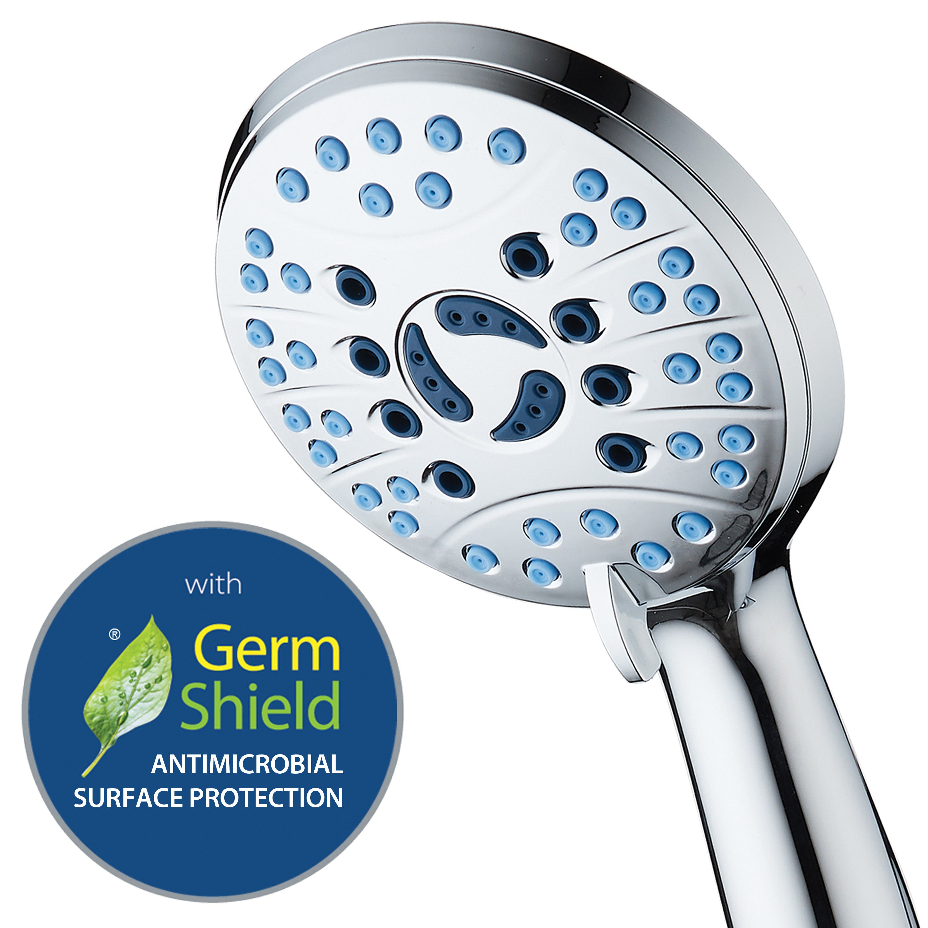 High-pressure 8-setting Hand Shower with Patented 2-mode Power Wash & Bonus Wall Bracket