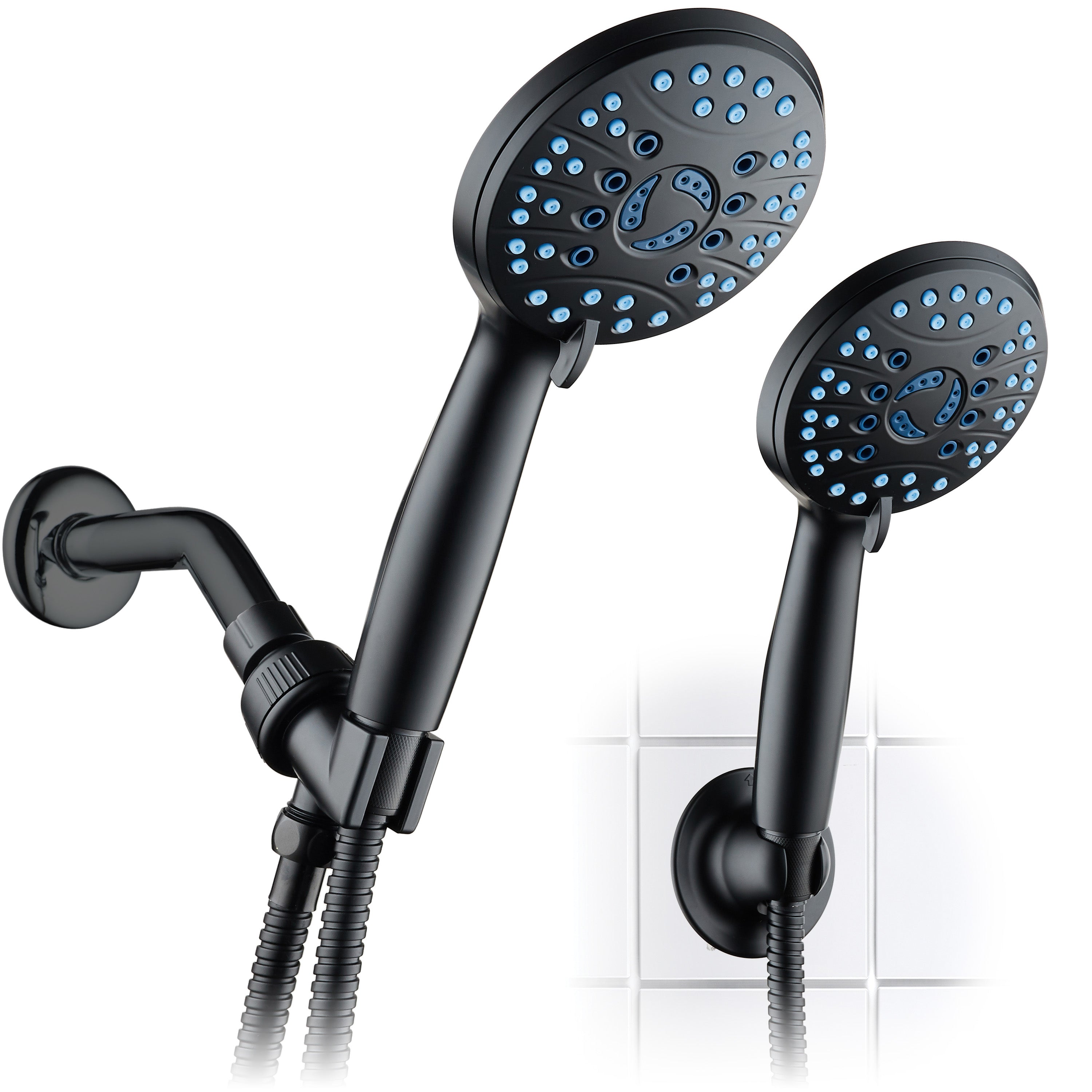 High-pressure 8-setting Hand Shower with Patented 2-mode Power Wash & Bonus Wall Bracket