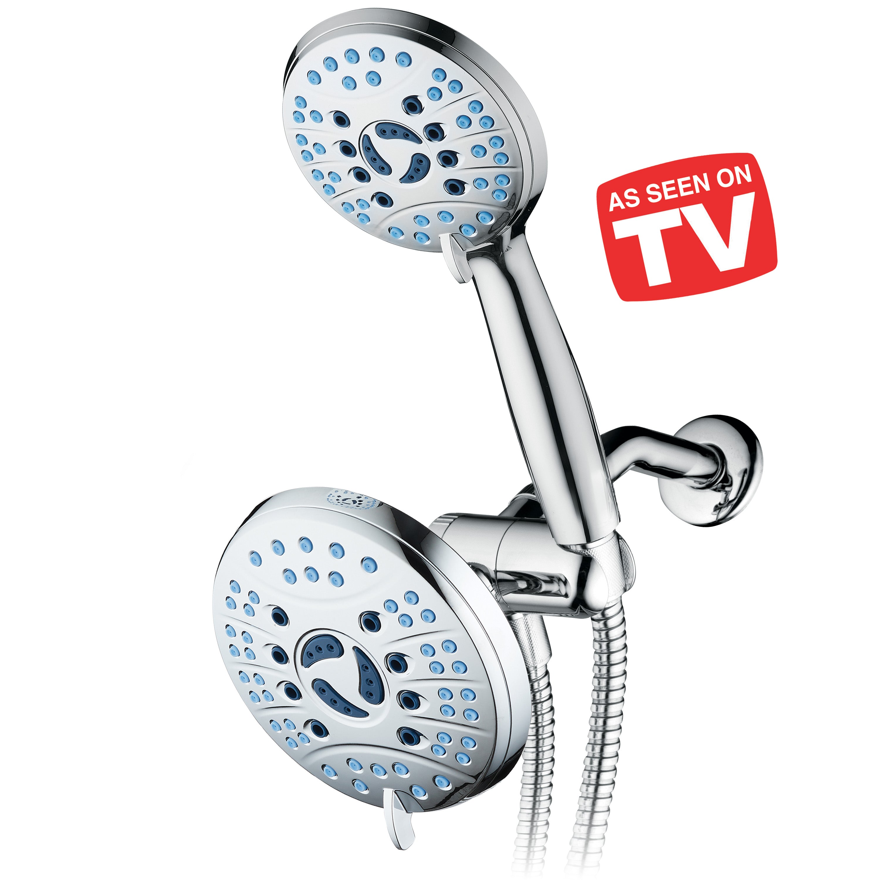 High-pressure 50-setting 3-way Rain Shower Combo with Patented 2-mode Power Wash & Bonus Wall Bracket